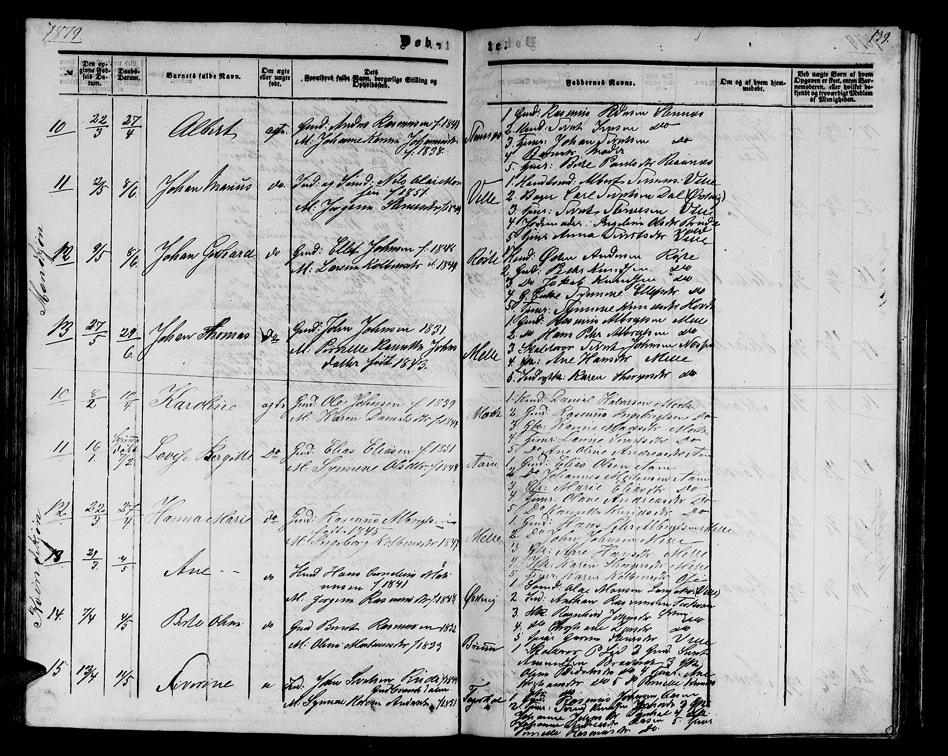 Ministerialprotokoller, klokkerbøker og fødselsregistre - Møre og Romsdal, AV/SAT-A-1454/513/L0188: Parish register (copy) no. 513C02, 1865-1882, p. 139