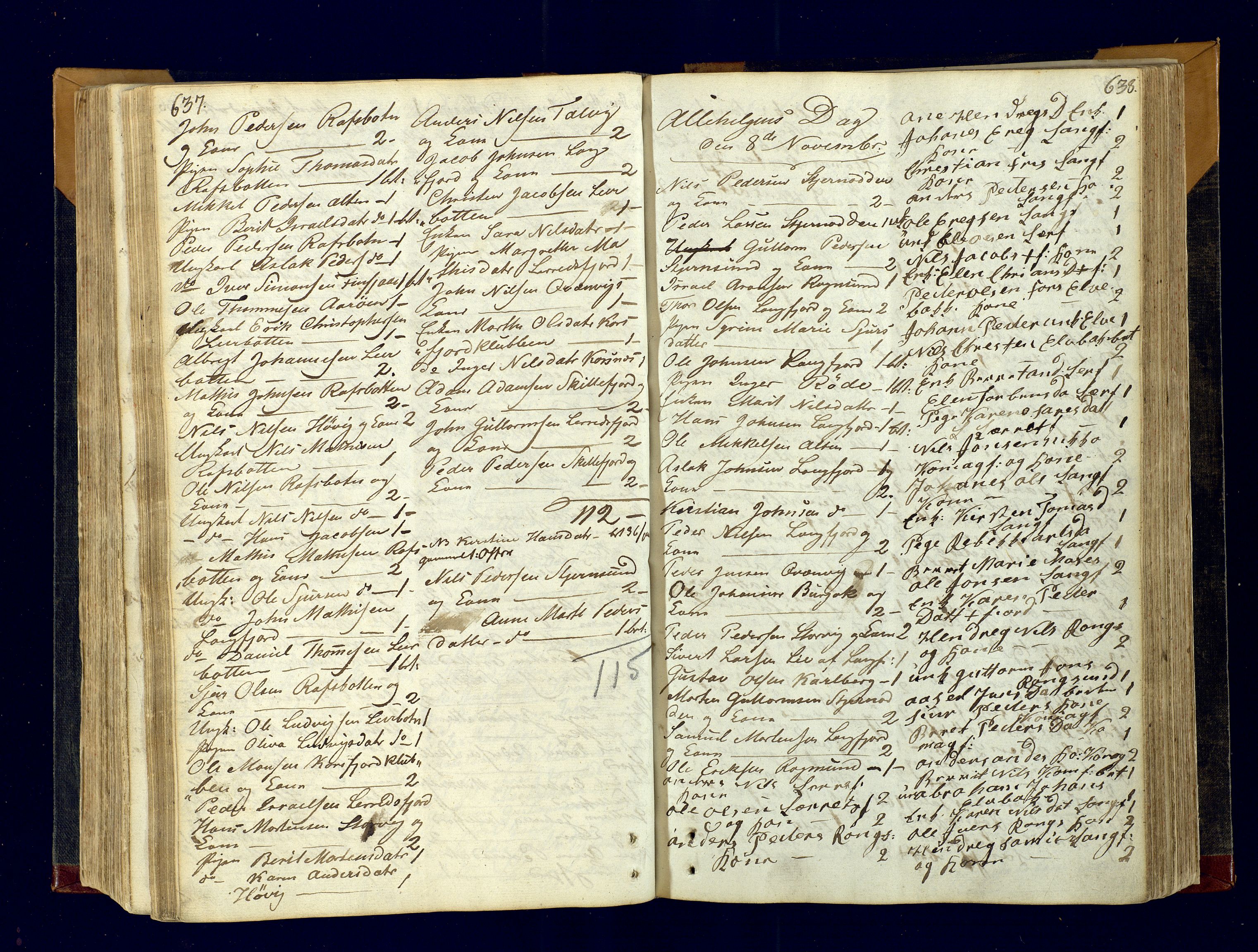 Talvik sokneprestkontor, AV/SATØ-S-1337/H/Ha/L0007kirke: Parish register (official) no. 7, 1813-1821, p. 637-638