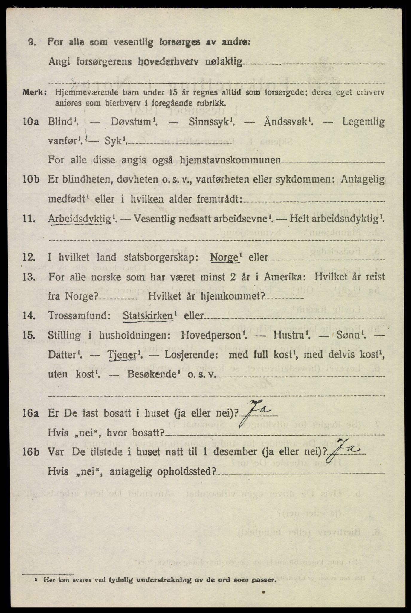 SAH, 1920 census for Trysil, 1920, p. 6606