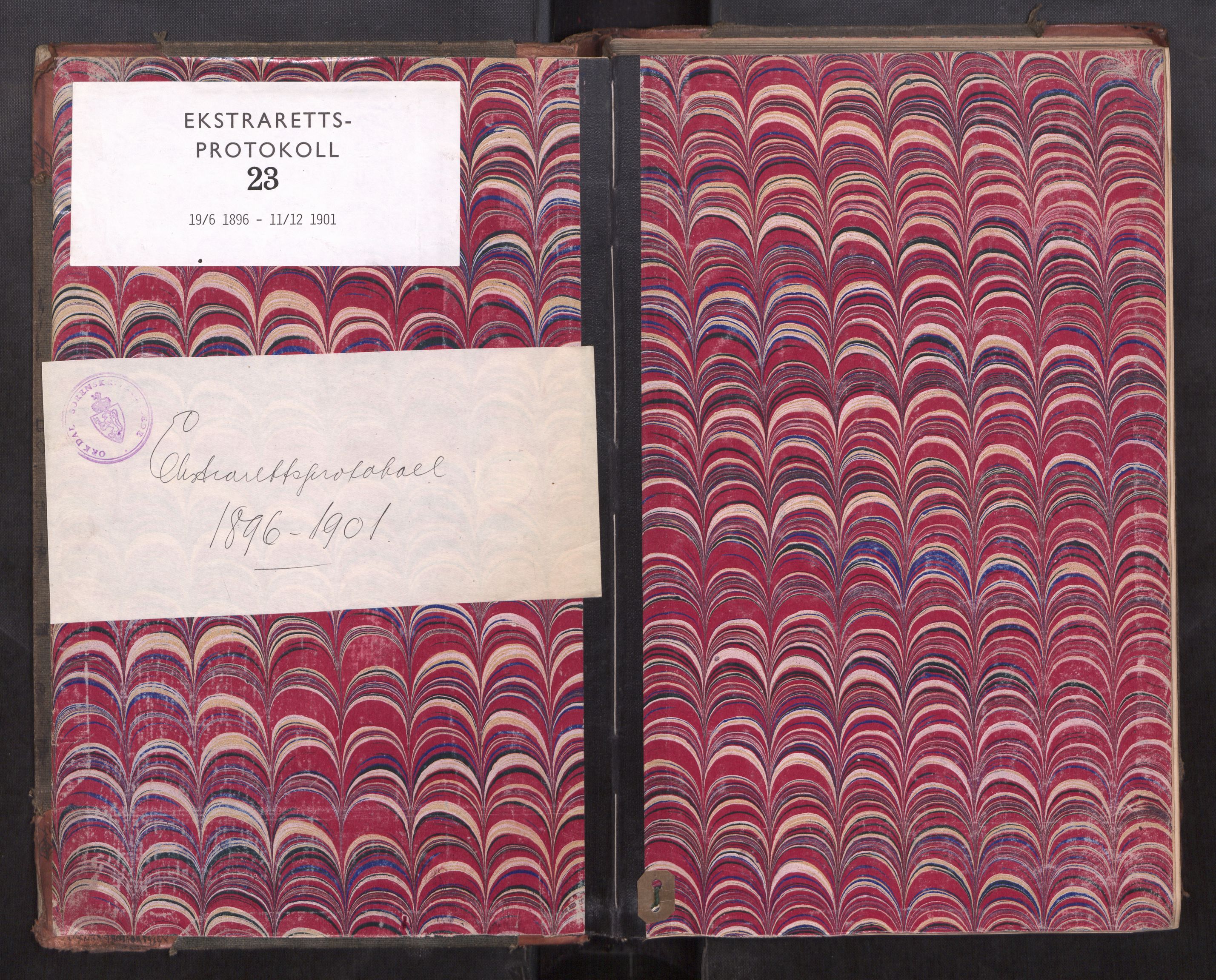 Orkdal sorenskriveri, SAT/A-4169/1/1/1B/L0023: Ekstrarettsprotokoll, 1896-1901