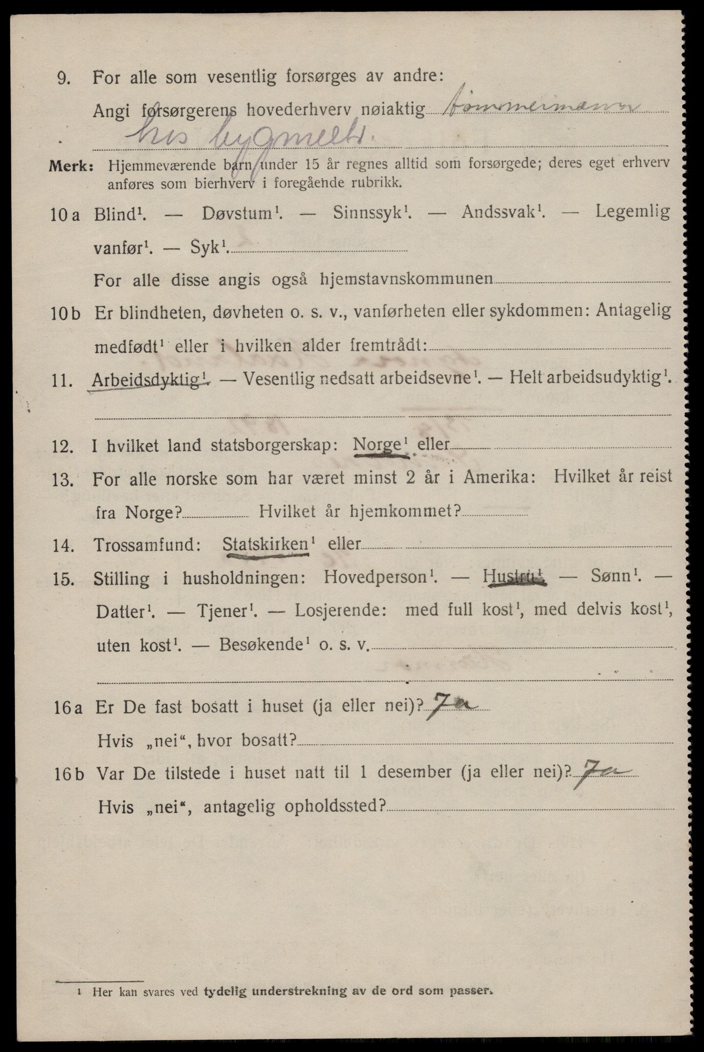 SAST, 1920 census for Sandnes, 1920, p. 4211