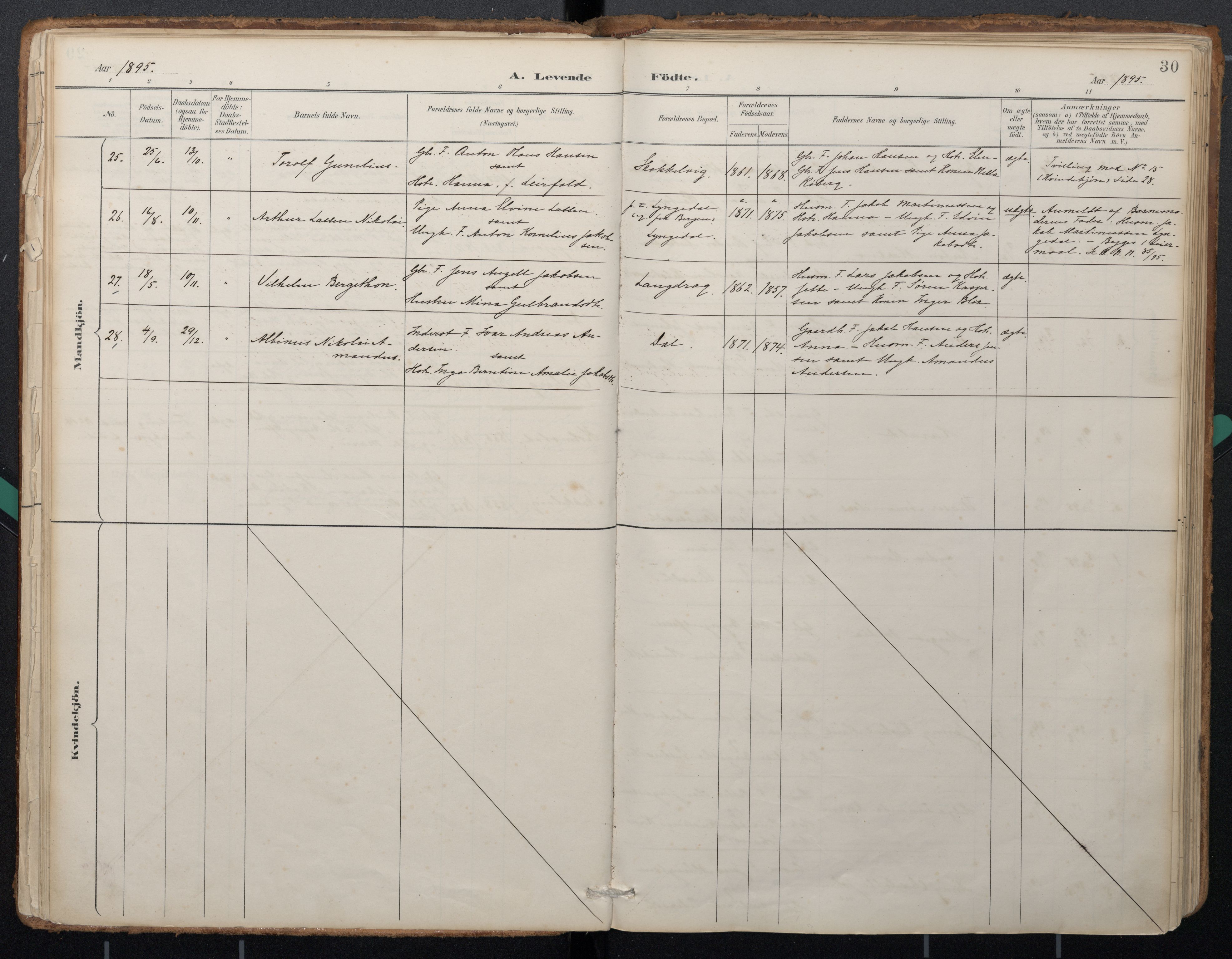 Ministerialprotokoller, klokkerbøker og fødselsregistre - Nordland, AV/SAT-A-1459/884/L1193: Parish register (official) no. 884A01, 1888-1905, p. 30