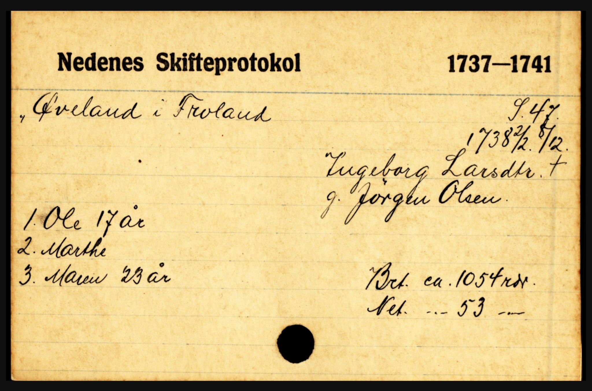 Nedenes sorenskriveri før 1824, AV/SAK-1221-0007/H, p. 34267