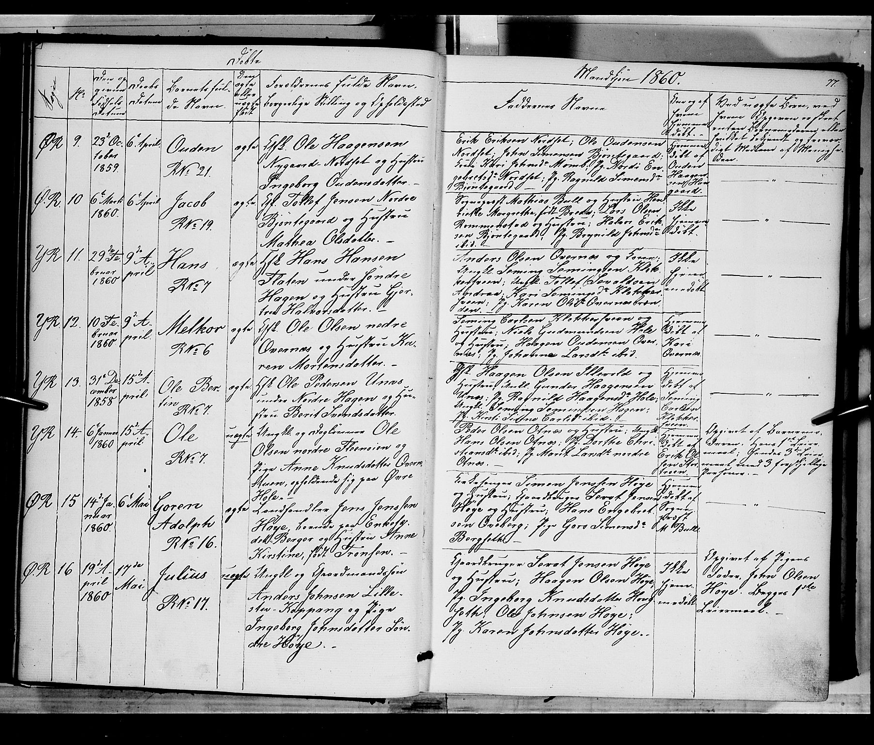 Rendalen prestekontor, SAH/PREST-054/H/Ha/Haa/L0005: Parish register (official) no. 5, 1853-1866, p. 77