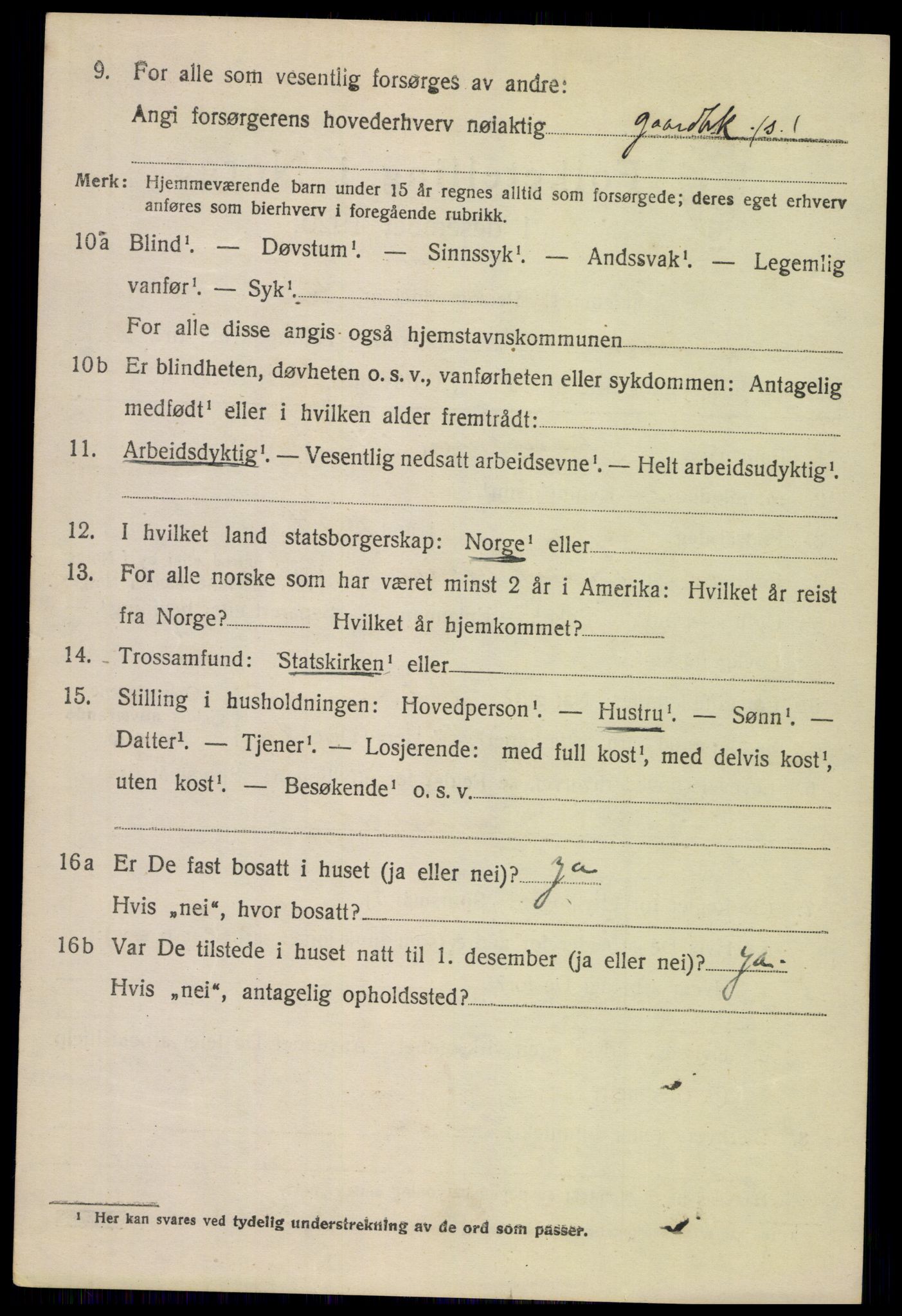 SAH, 1920 census for Lunner, 1920, p. 5366