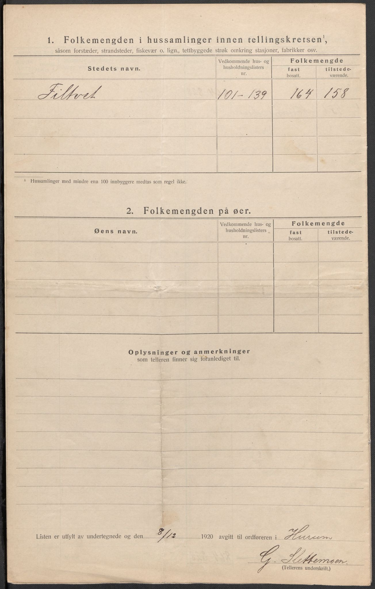 SAKO, 1920 census for Hurum, 1920, p. 34