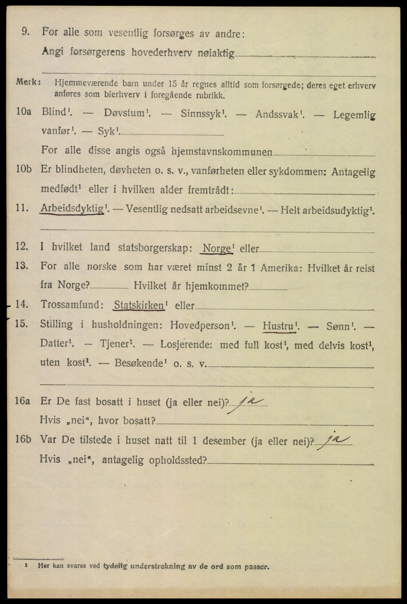 SAH, 1920 census for Ytre Rendal, 1920, p. 630