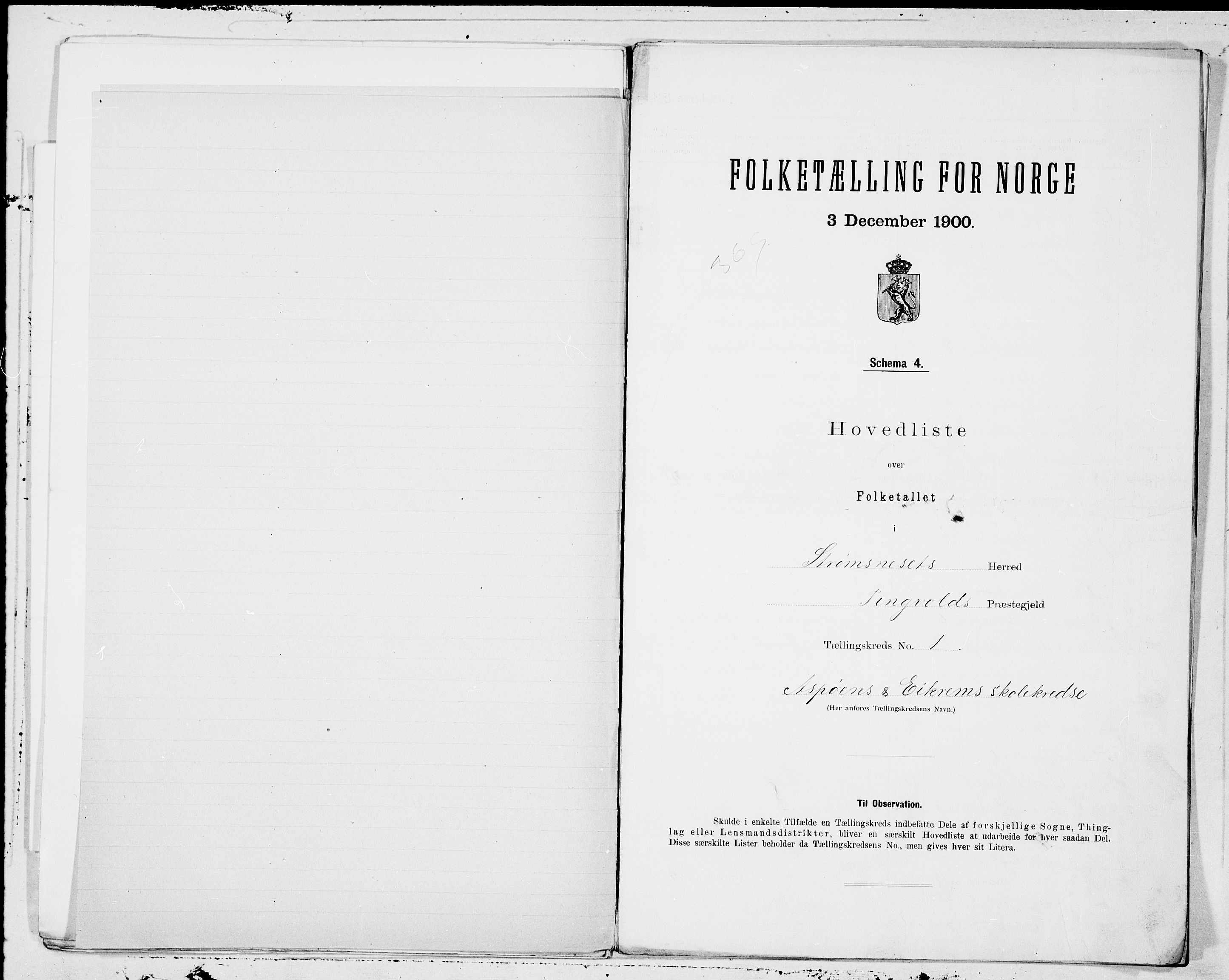 SAT, 1900 census for Straumsnes, 1900, p. 2