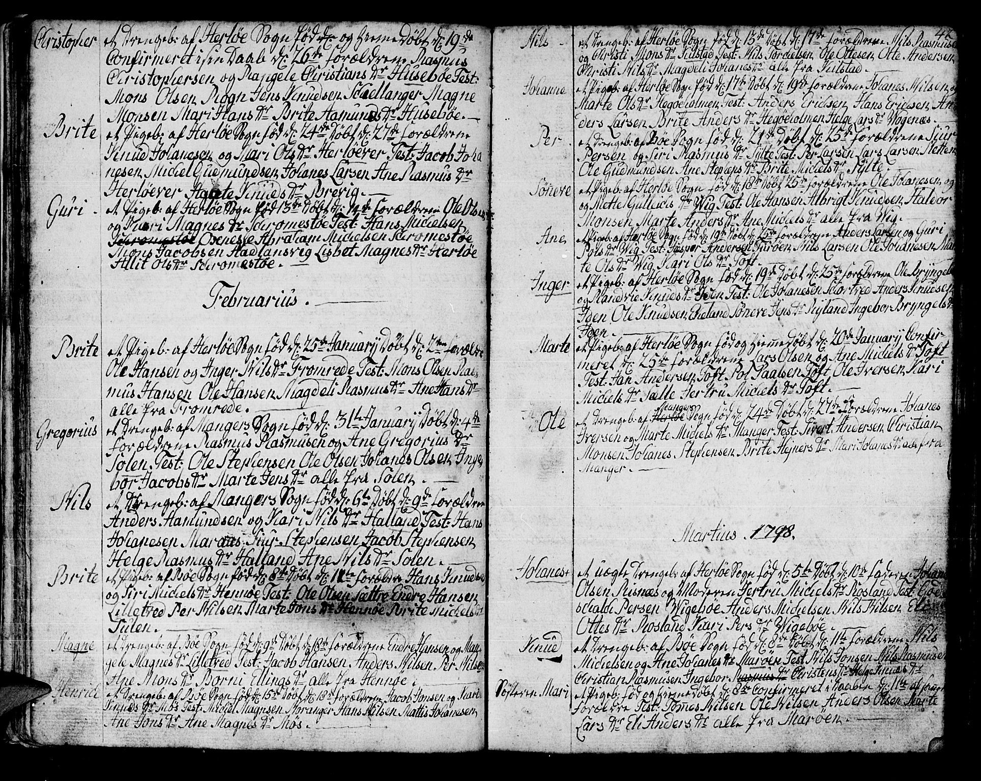 Manger sokneprestembete, SAB/A-76801/H/Haa: Parish register (official) no. A 2, 1792-1815, p. 42