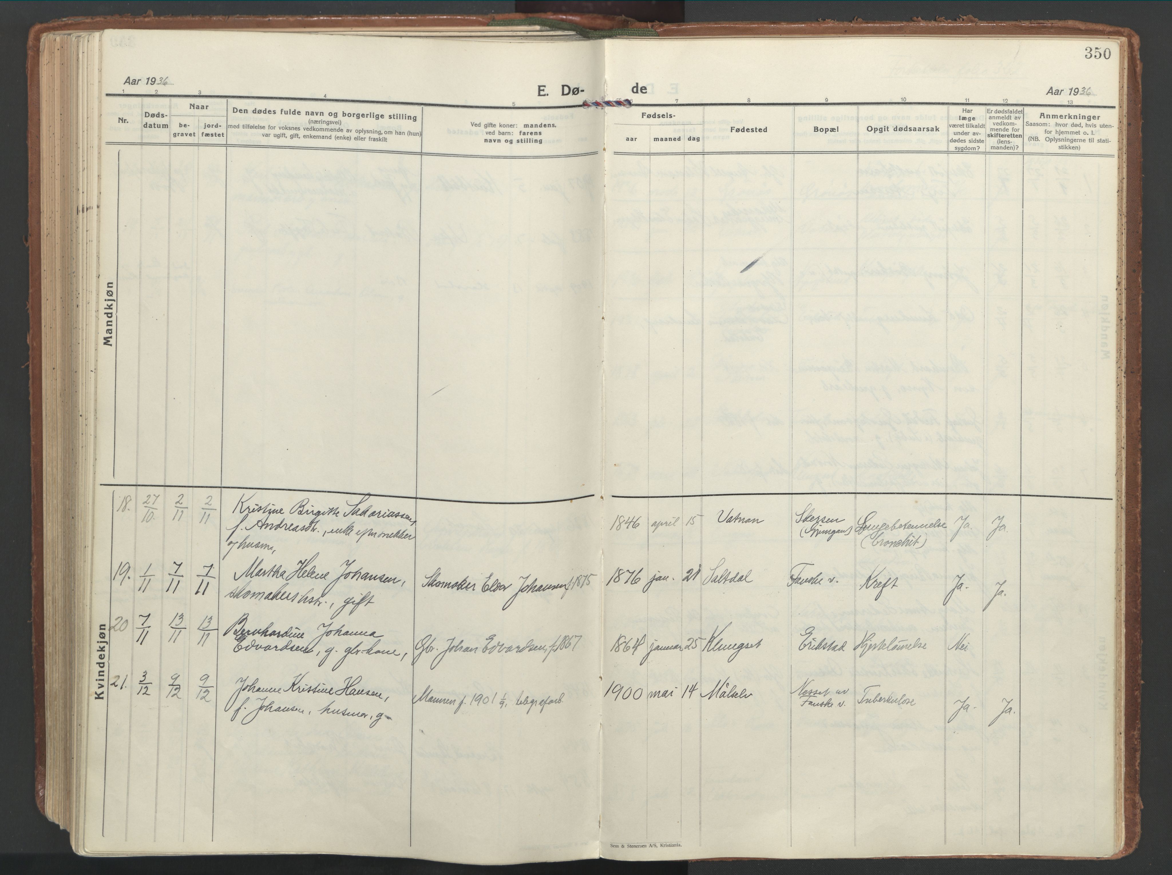 Ministerialprotokoller, klokkerbøker og fødselsregistre - Nordland, SAT/A-1459/849/L0699: Parish register (official) no. 849A10, 1924-1937, p. 350