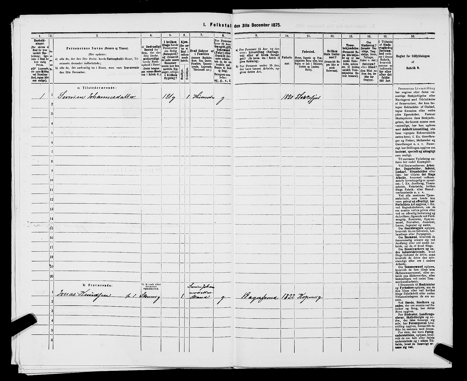 SAST, 1875 census for 1105B Avaldsnes/Kopervik, 1875, p. 103