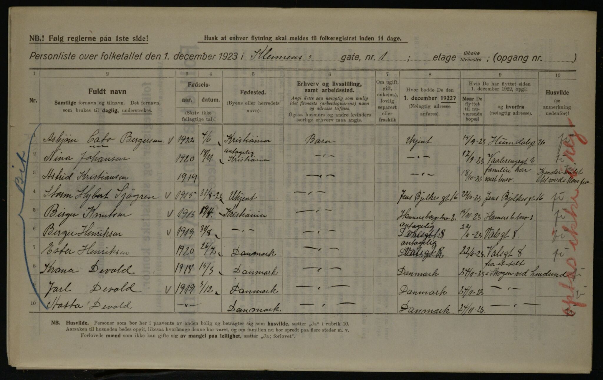 OBA, Municipal Census 1923 for Kristiania, 1923, p. 14470