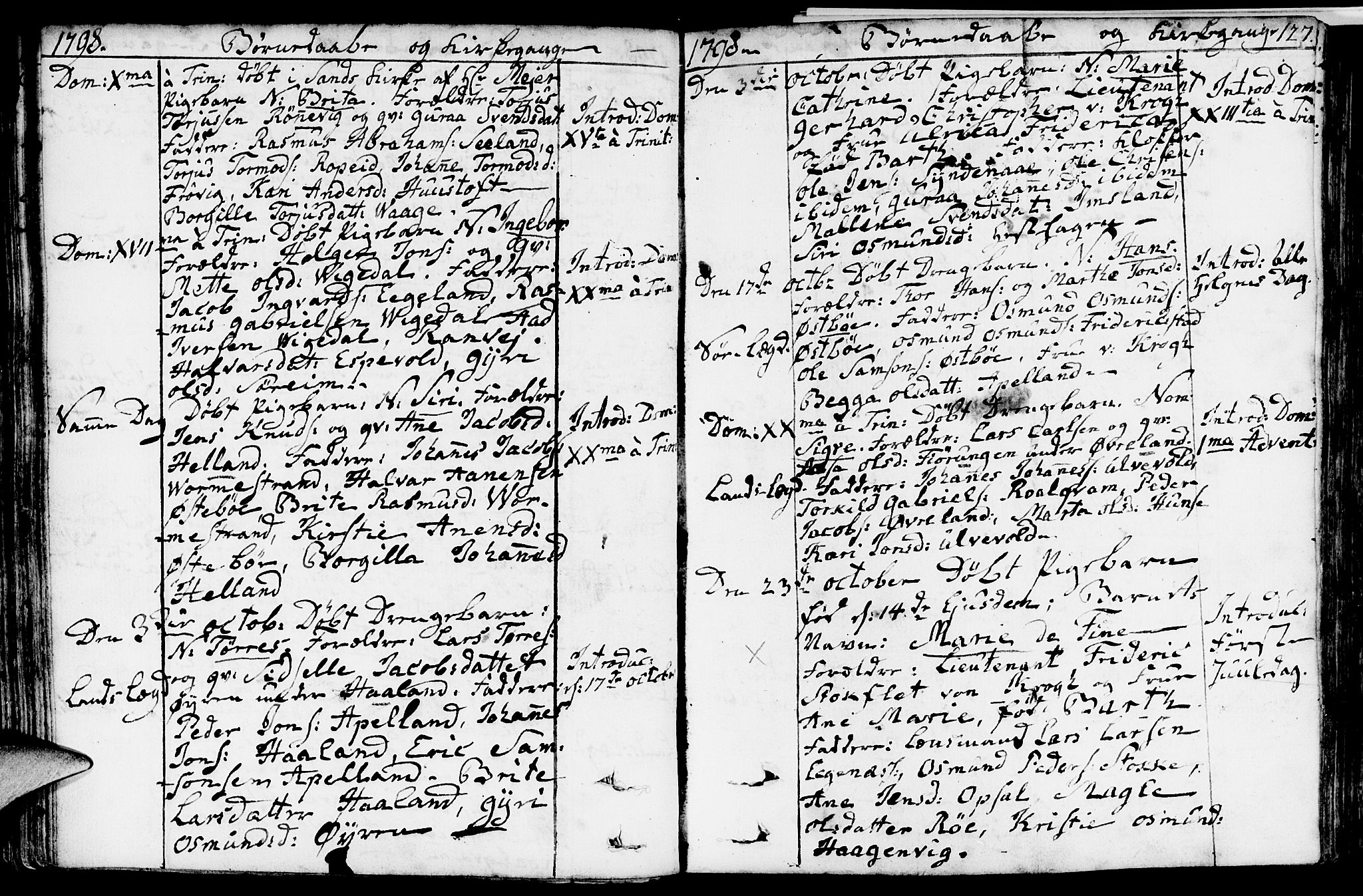 Vikedal sokneprestkontor, SAST/A-101840/01/IV: Parish register (official) no. A 2, 1779-1817, p. 127