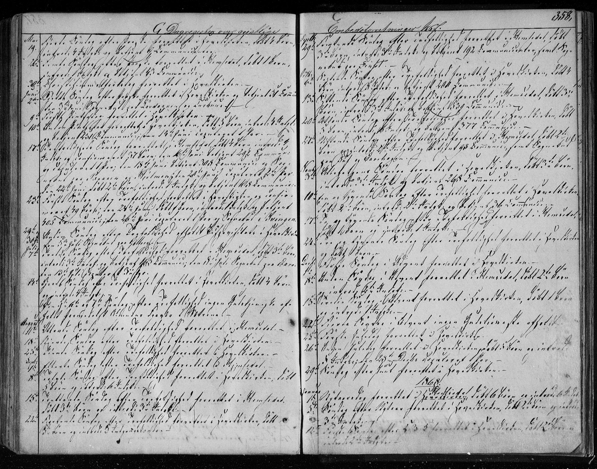 Gol kirkebøker, SAKO/A-226/F/Fa/L0003: Parish register (official) no. I 3, 1863-1875, p. 358