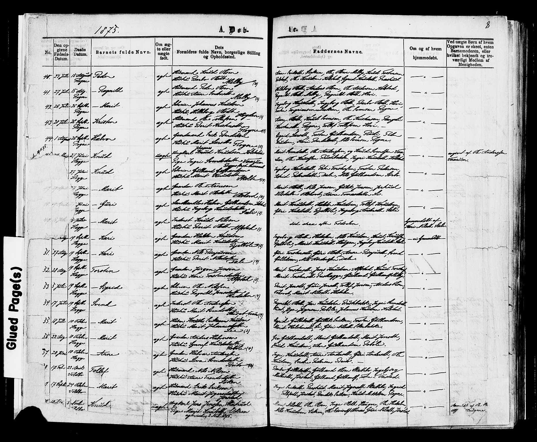 Øystre Slidre prestekontor, AV/SAH-PREST-138/H/Ha/Haa/L0002: Parish register (official) no. 2, 1874-1886, p. 8