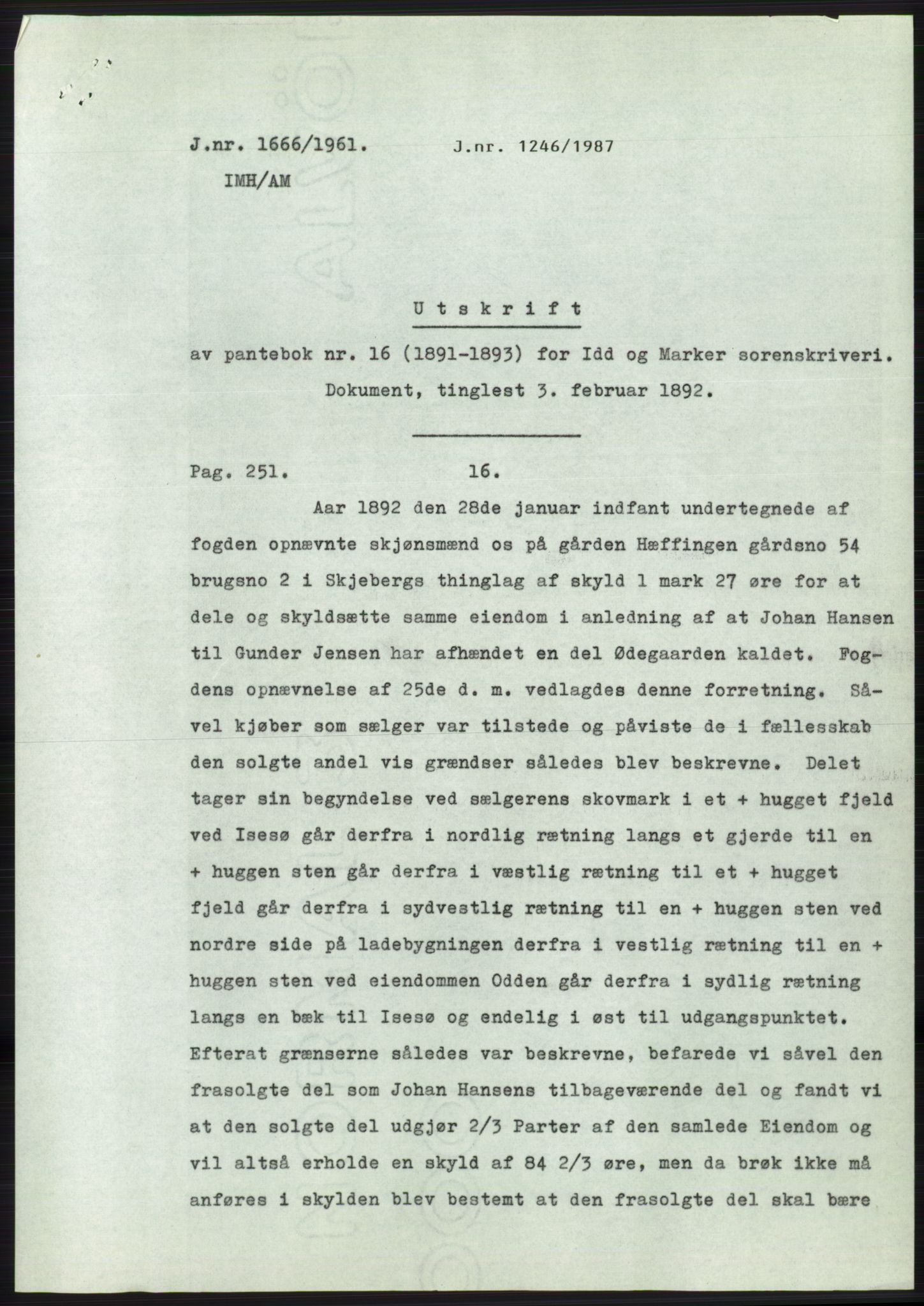 Statsarkivet i Oslo, AV/SAO-A-10621/Z/Zd/L0014: Avskrifter, j.nr 1101-1809/1961, 1961, p. 298