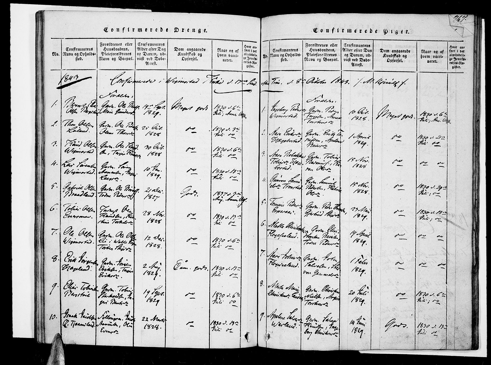 Nord-Audnedal sokneprestkontor, SAK/1111-0032/F/Fa/Fab/L0001: Parish register (official) no. A 1, 1816-1858, p. 266