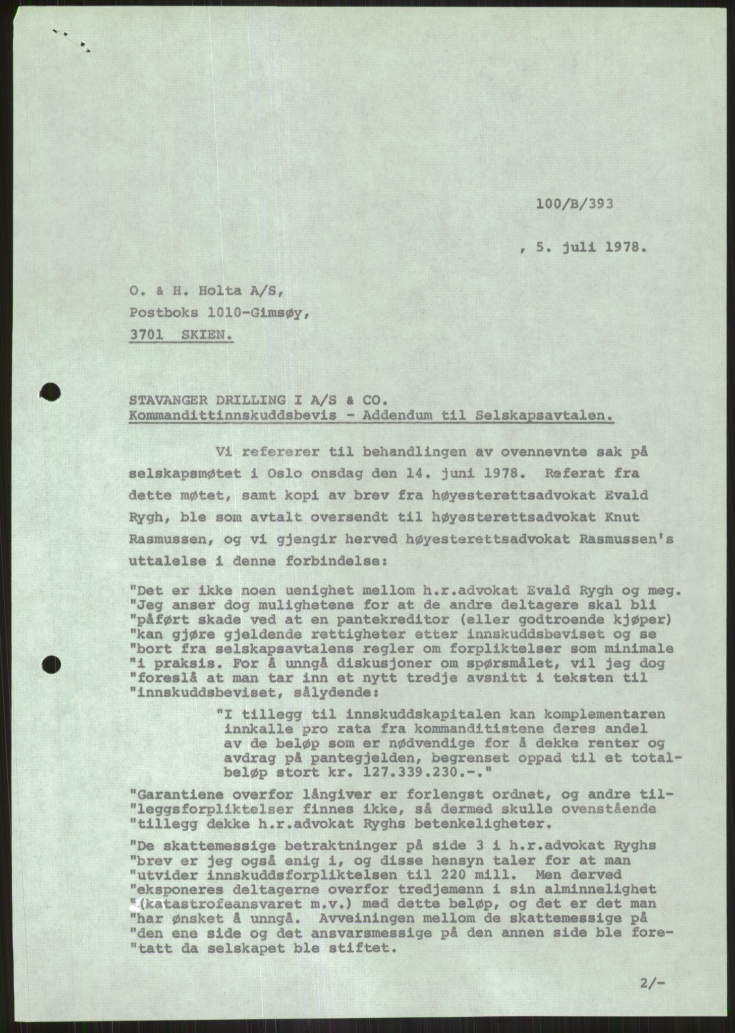 Pa 1503 - Stavanger Drilling AS, SAST/A-101906/D/L0005: Korrespondanse og saksdokumenter, 1974-1985, p. 590