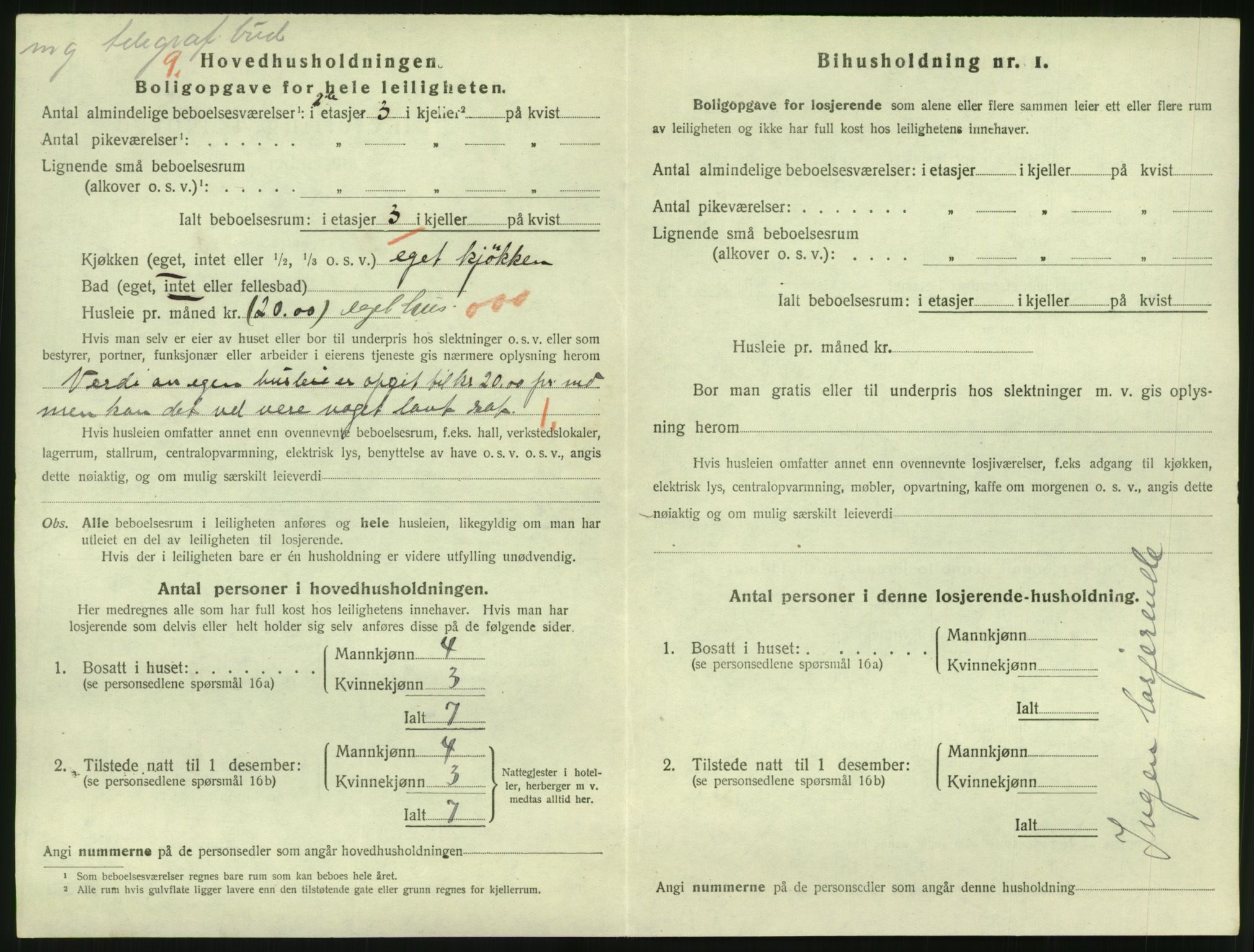 SAK, 1920 census for Grimstad, 1920, p. 1042