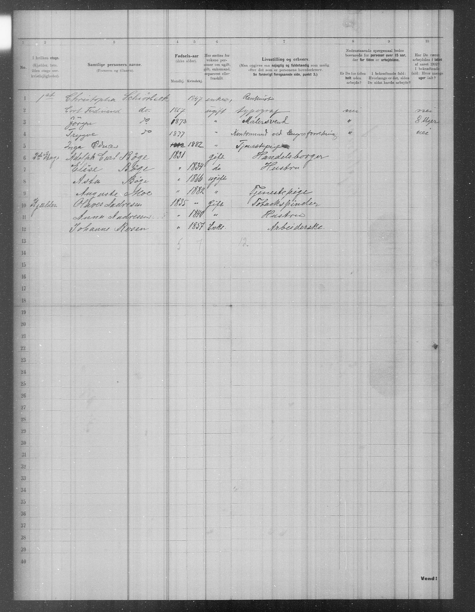 OBA, Municipal Census 1902 for Kristiania, 1902, p. 1330