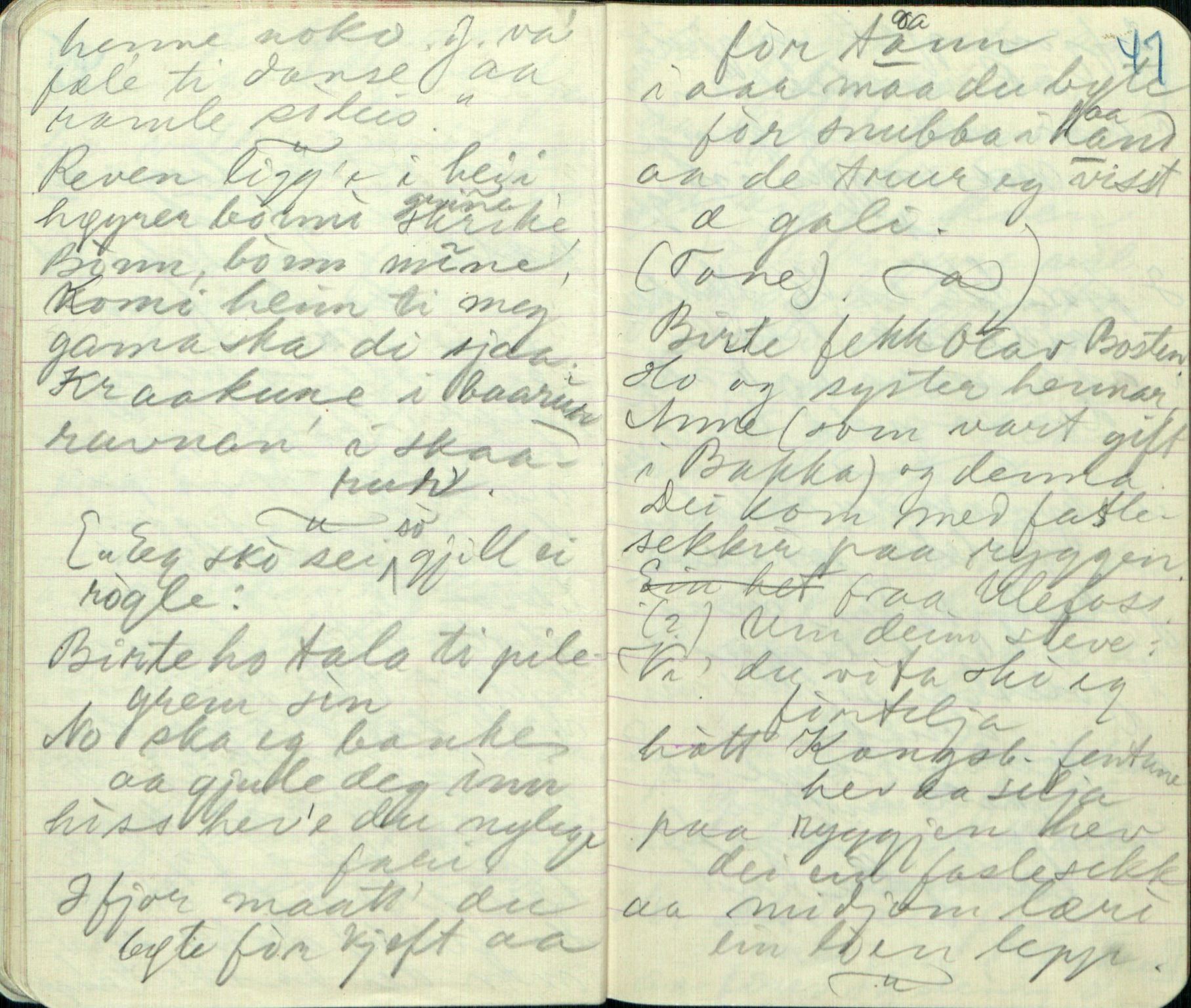 Rikard Berge, TEMU/TGM-A-1003/F/L0009/0008: 341-356 / 348 Oppskrifter frå Fyresdal, 1916, p. 46-47