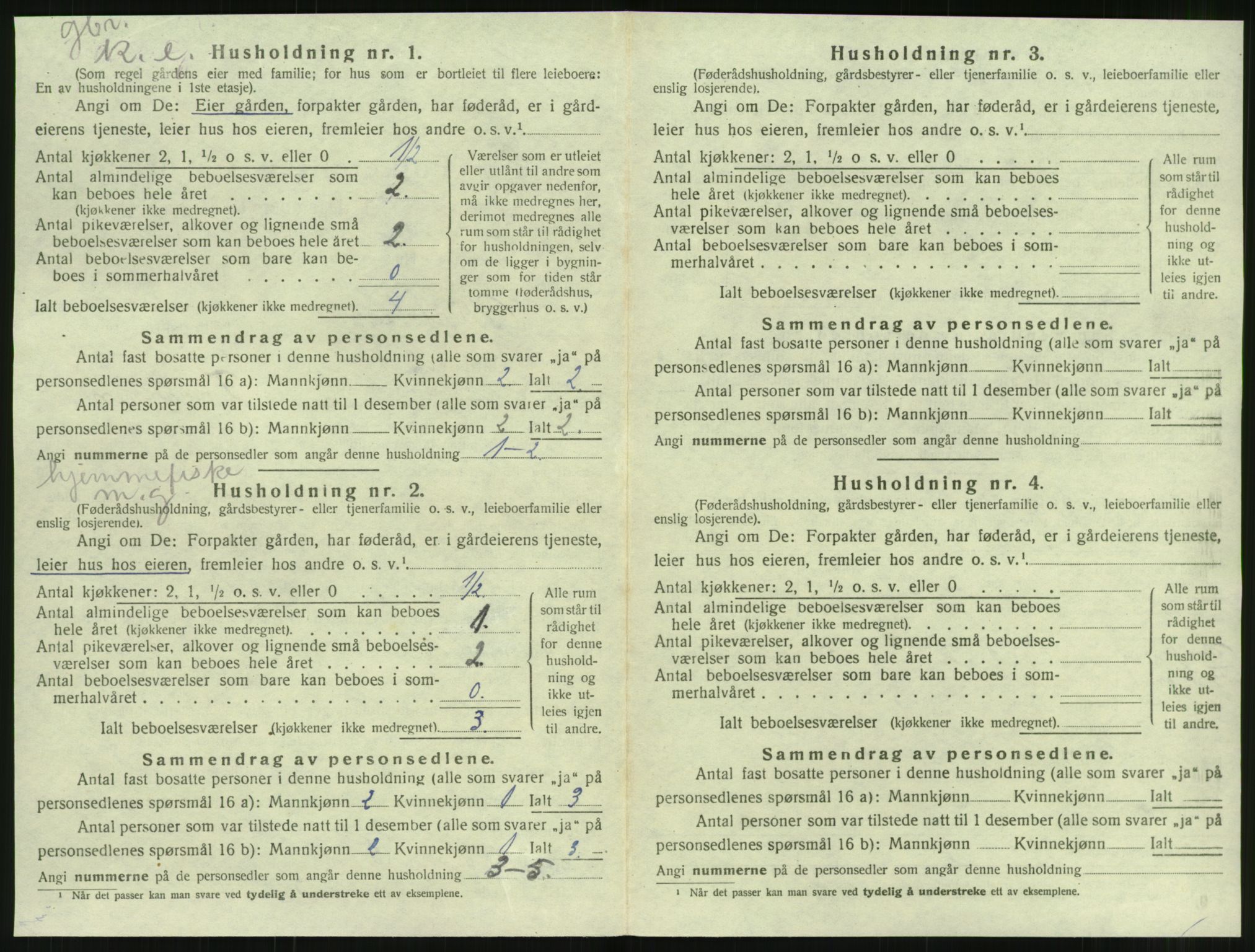 SAT, 1920 census for Vevelstad, 1920, p. 23