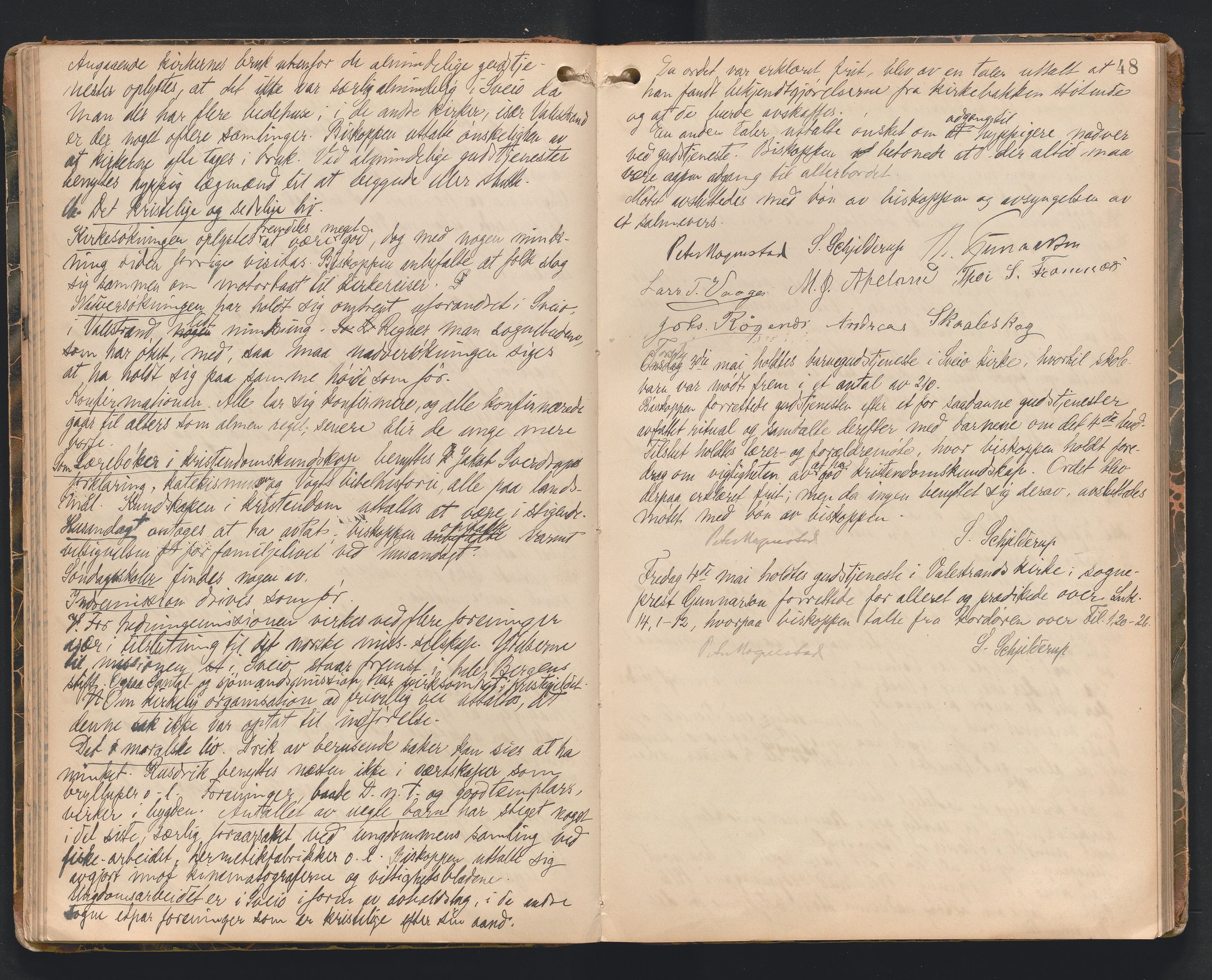 Søndre Sunnhordland prosti, AV/SAB-A-99913/F/L0002: Visitasprotokoll, 1895-1967, p. 47b-48a