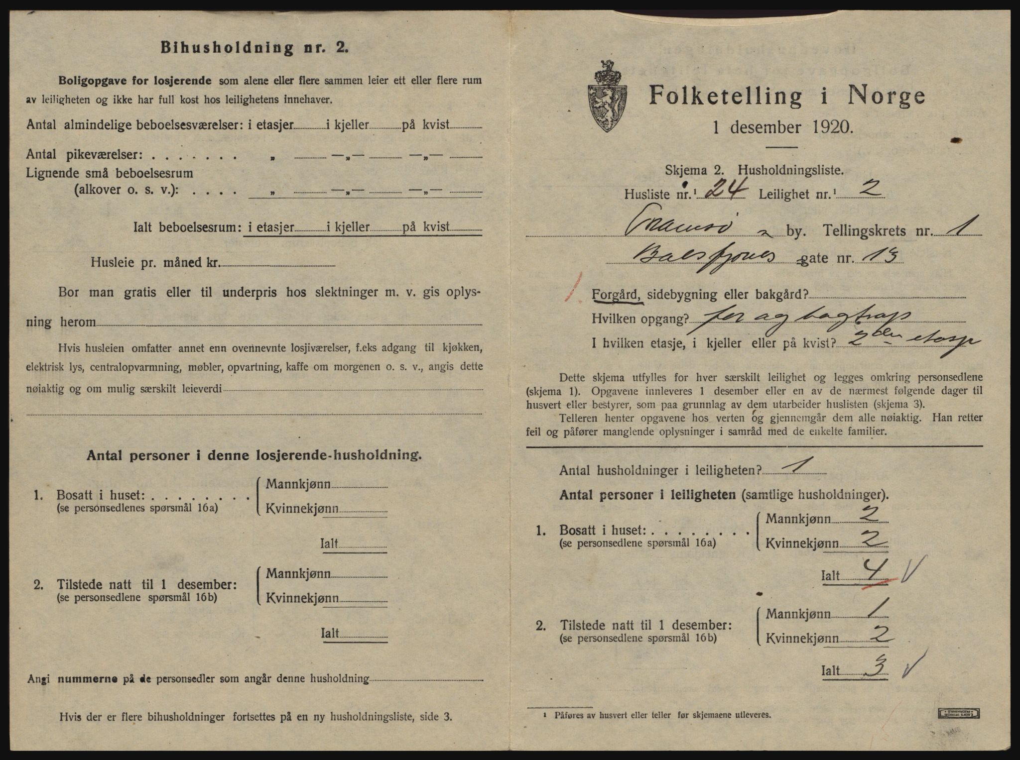 SATØ, 1920 census for Tromsø, 1920, p. 2481