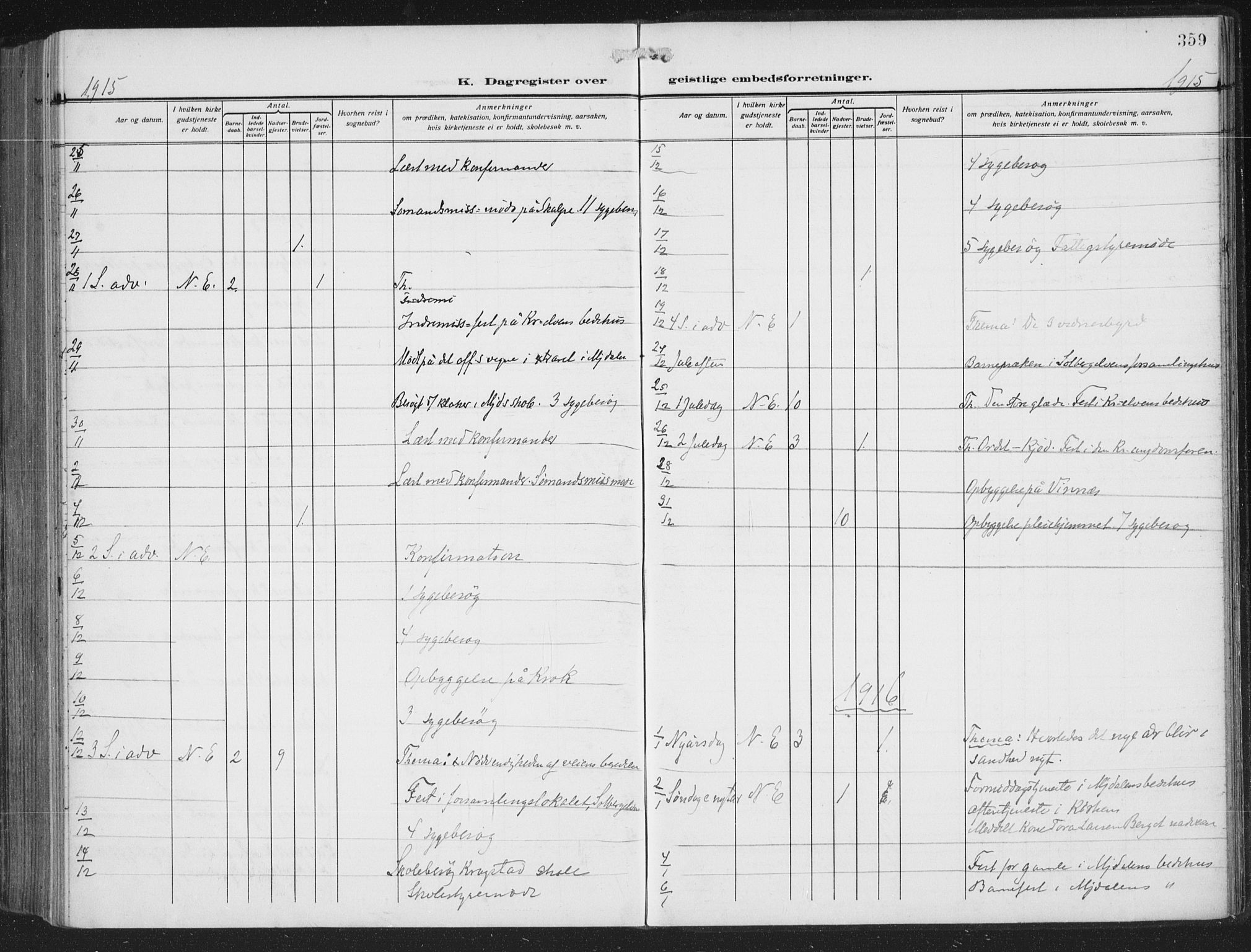 Nedre Eiker kirkebøker, AV/SAKO-A-612/F/Fa/L0007: Parish register (official) no. 7, 1912-1918, p. 359