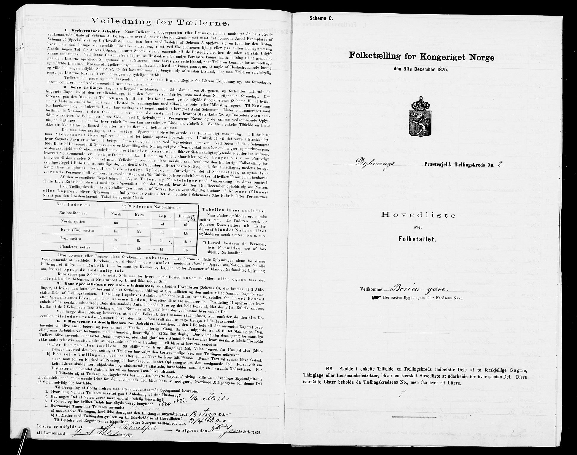 SAK, 1875 census for 0915P Dypvåg, 1875, p. 30