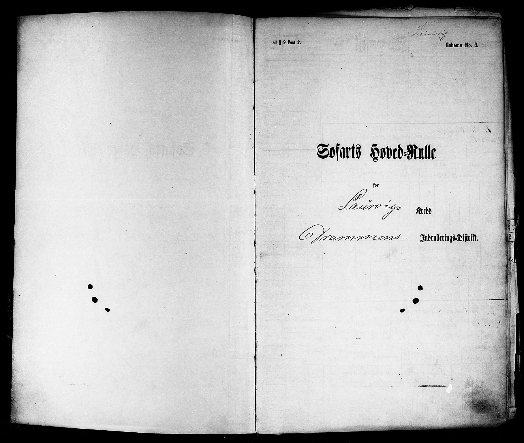 Larvik innrulleringskontor, SAKO/A-787/F/Fc/L0001: Hovedrulle, 1868, p. 2
