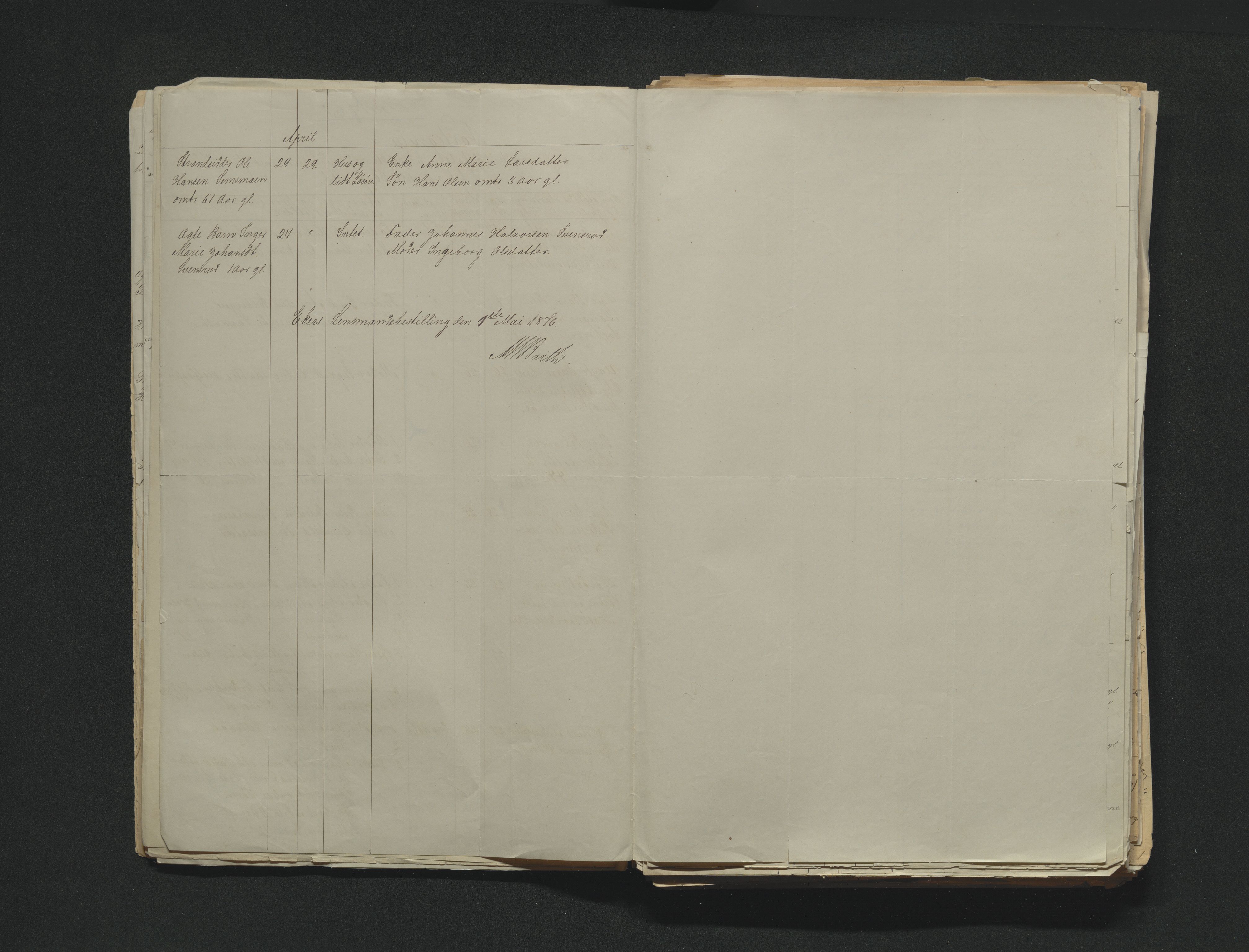 Eiker, Modum og Sigdal sorenskriveri, AV/SAKO-A-123/H/Ha/Hab/L0014: Dødsfallsmeldinger, 1874-1877, p. 373