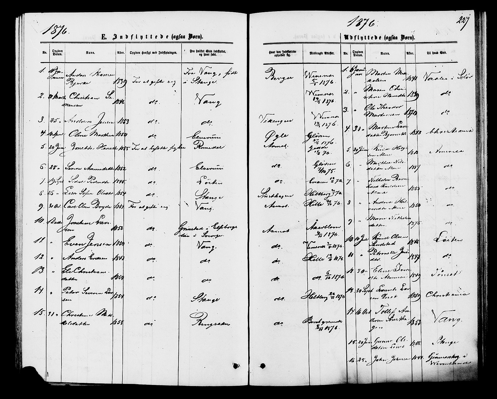 Åmot prestekontor, Hedmark, SAH/PREST-056/H/Ha/Haa/L0009: Parish register (official) no. 9, 1875-1883, p. 227