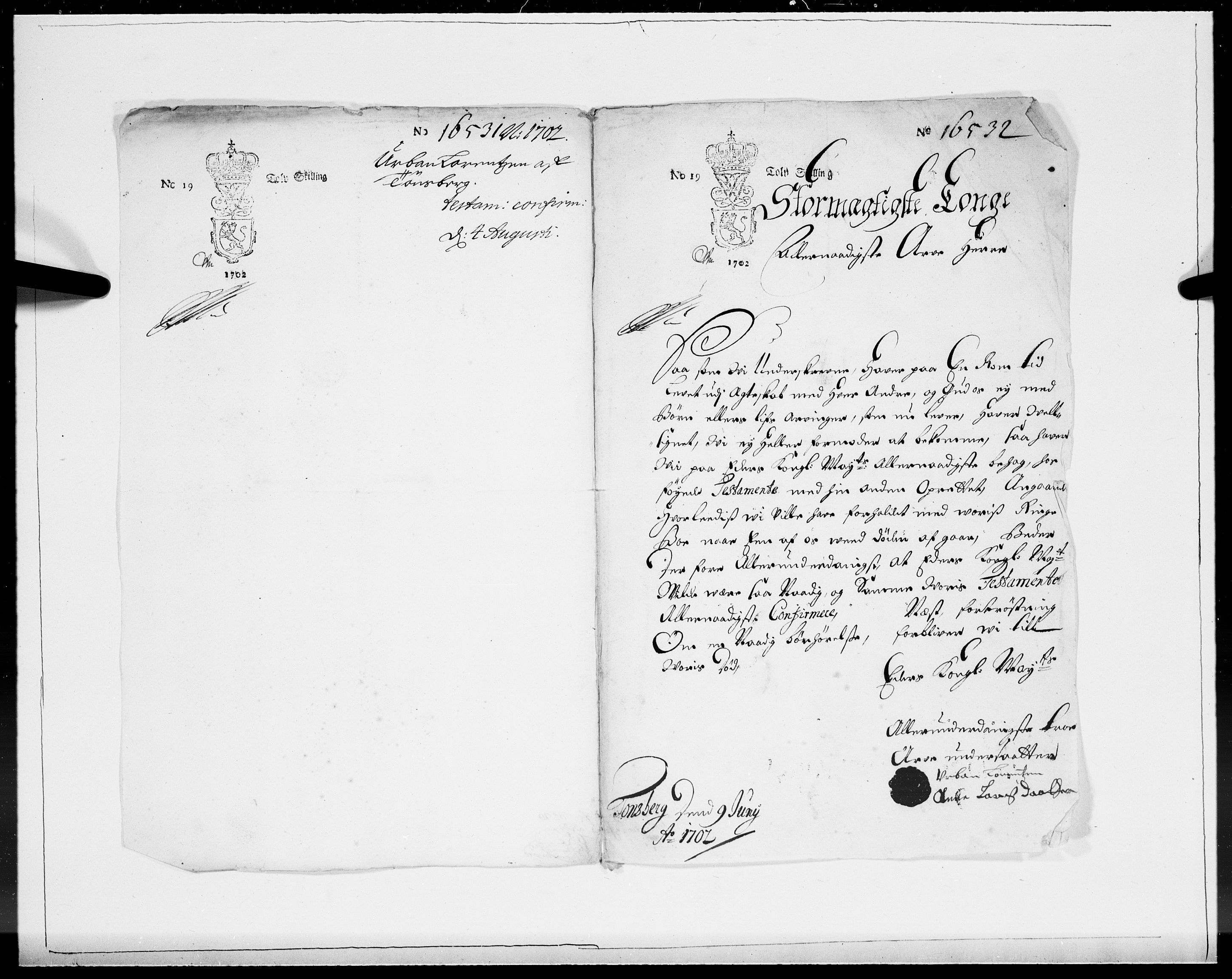 Danske Kanselli 1572-1799, RA/EA-3023/F/Fc/Fcc/Fcca/L0053: Norske innlegg 1572-1799, 1702, p. 123