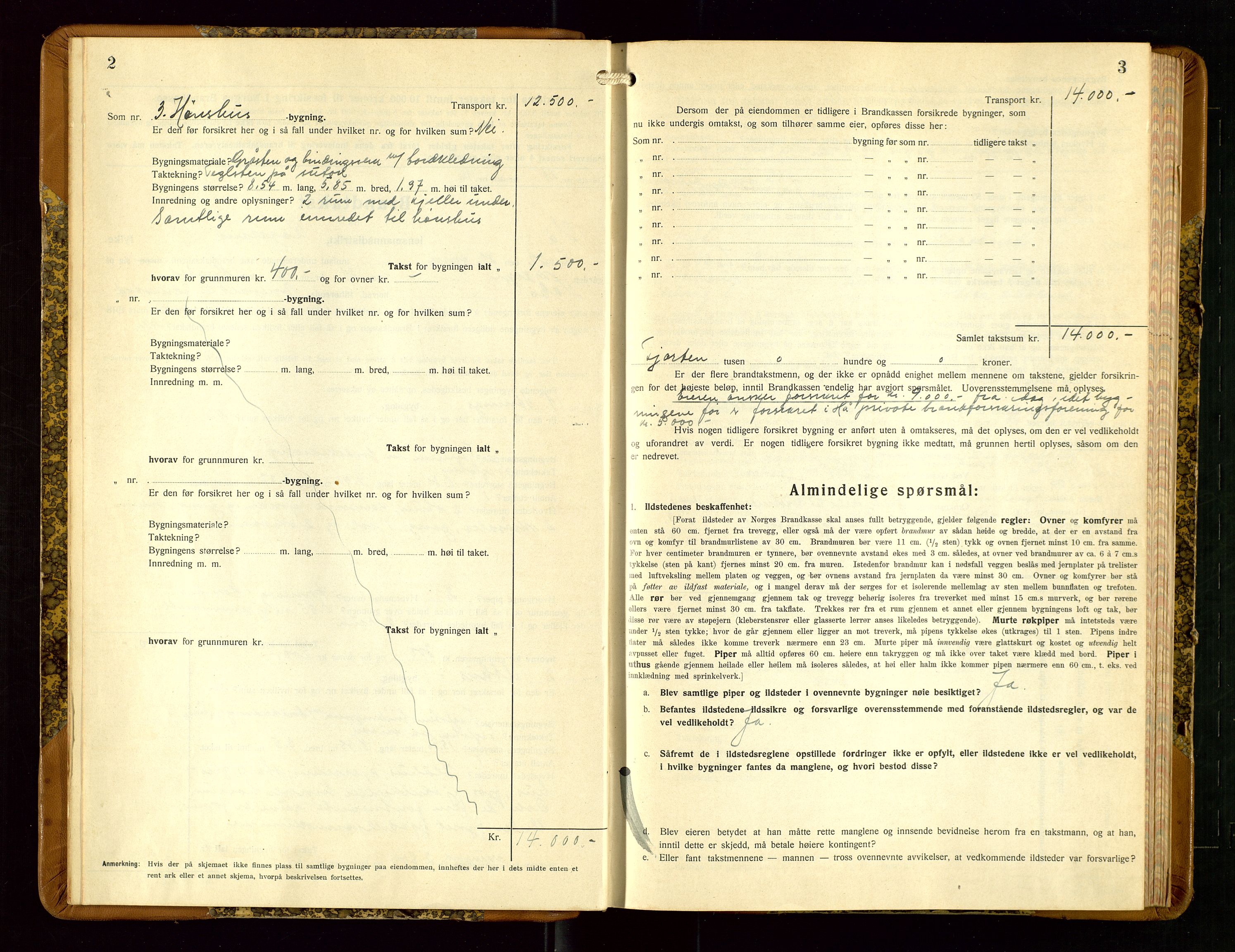 Hå lensmannskontor, SAST/A-100456/Goa/L0006: Takstprotokoll (skjema), 1932-1938, p. 2-3