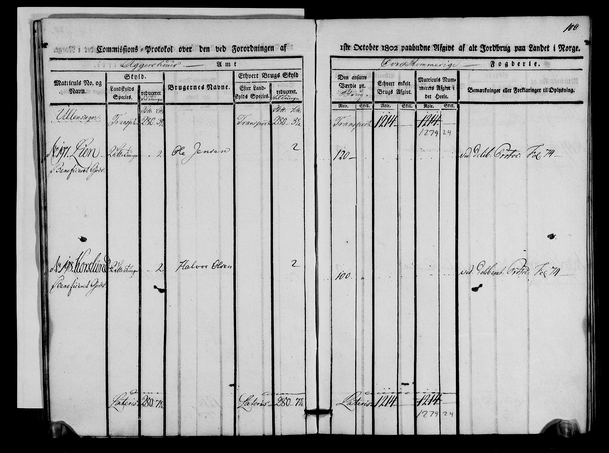 Rentekammeret inntil 1814, Realistisk ordnet avdeling, AV/RA-EA-4070/N/Ne/Nea/L0021: Øvre Romerike fogderi. Kommisjonsprotokoll for Ullensaker og Nannestad prestegjeld, 1803, p. 101