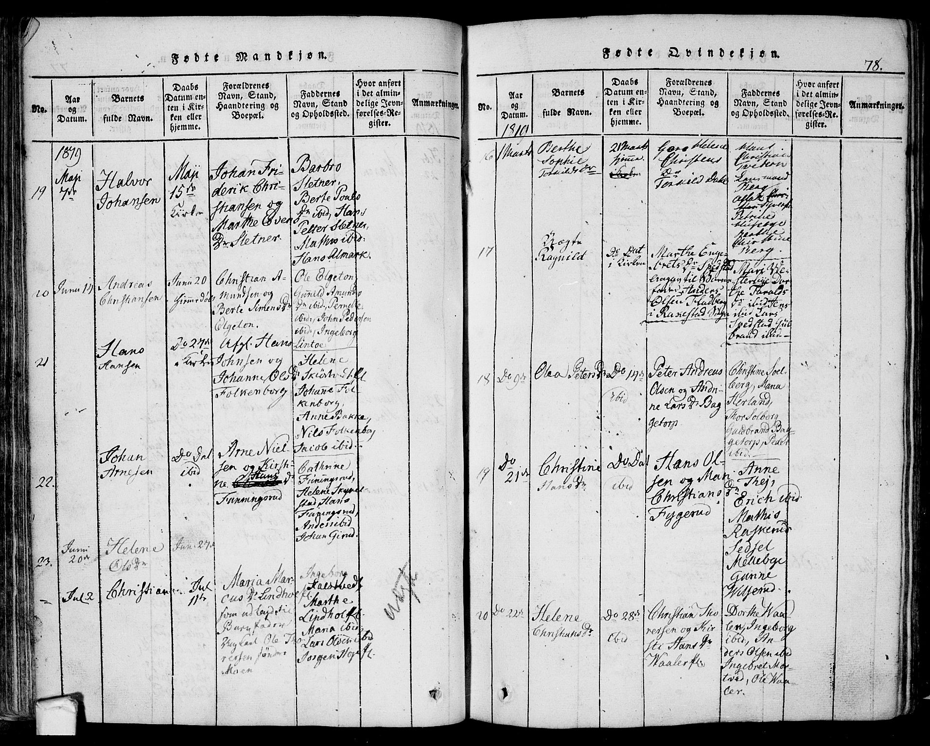 Eidsberg prestekontor Kirkebøker, SAO/A-10905/F/Fa/L0007: Parish register (official) no. I 7, 1814-1832, p. 78