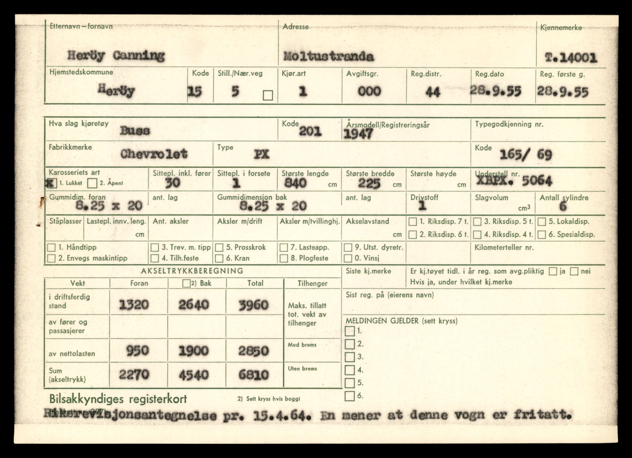 Møre og Romsdal vegkontor - Ålesund trafikkstasjon, AV/SAT-A-4099/F/Fe/L0042: Registreringskort for kjøretøy T 13906 - T 14079, 1927-1998, p. 1271