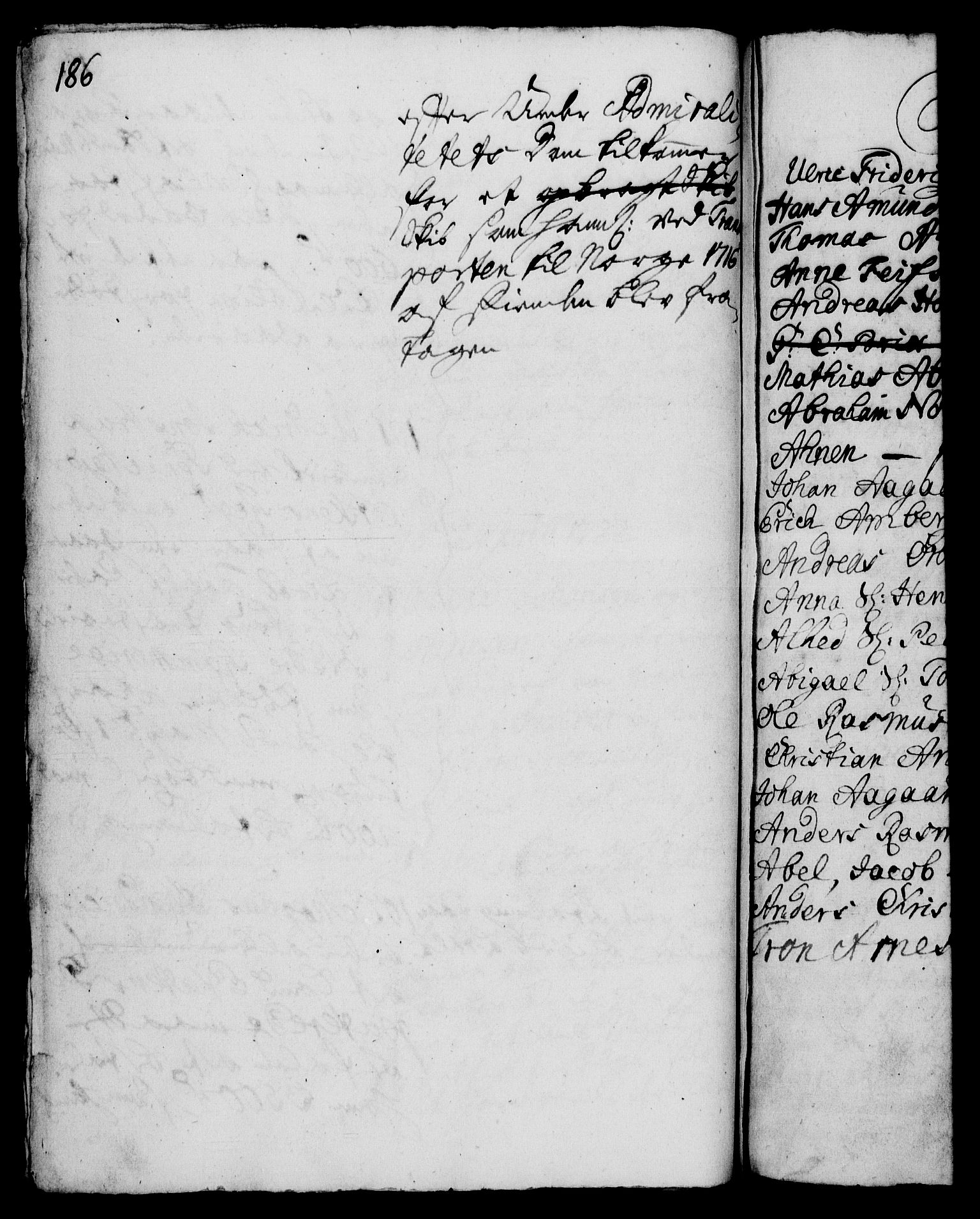 Rentekammeret, Kammerkanselliet, RA/EA-3111/G/Gh/Gha/L0005: Norsk ekstraktmemorialprotokoll (merket RK 53.50), 1721-1723, p. 186