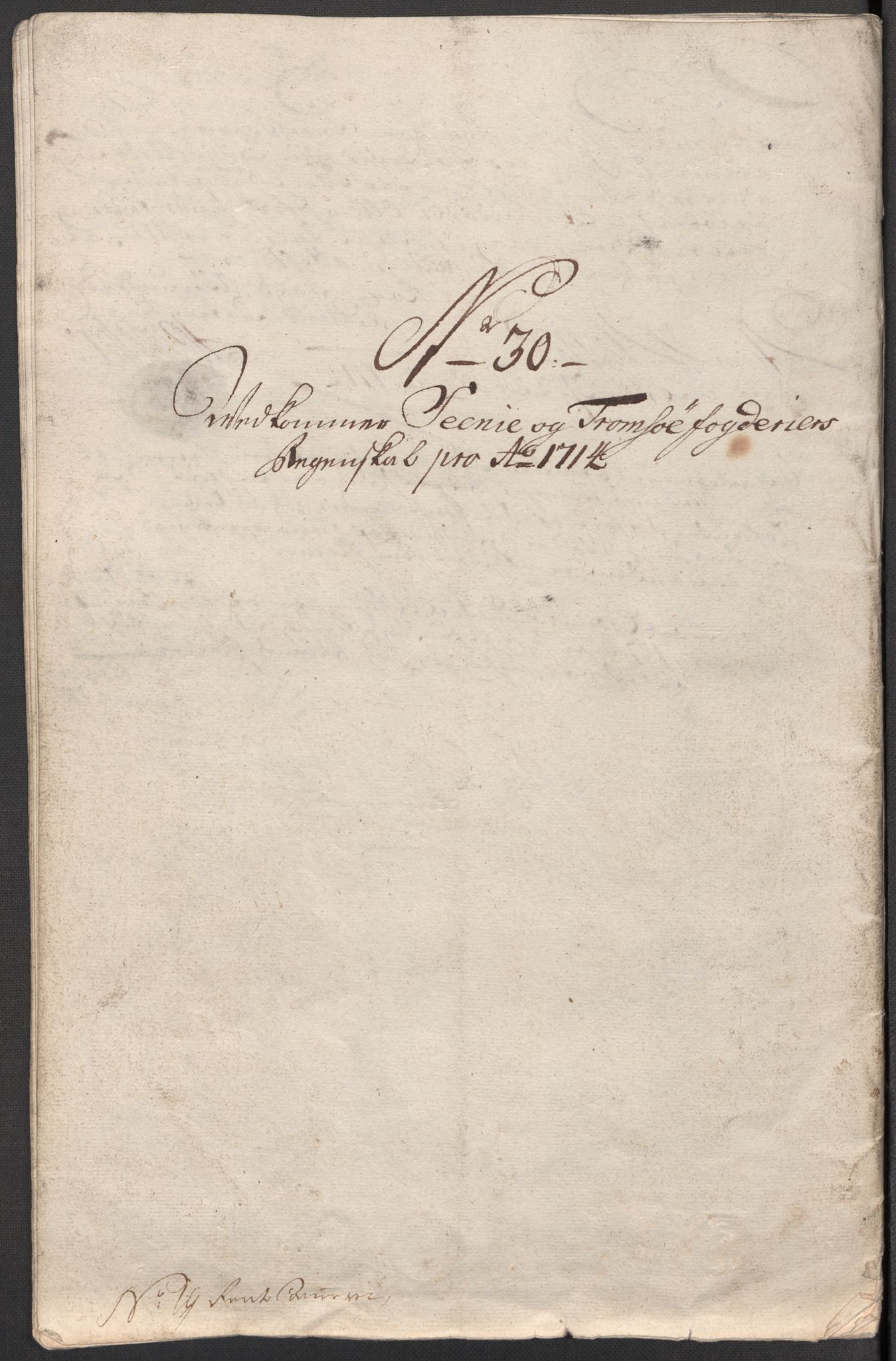 Rentekammeret inntil 1814, Reviderte regnskaper, Fogderegnskap, AV/RA-EA-4092/R68/L4760: Fogderegnskap Senja og Troms, 1714, p. 209