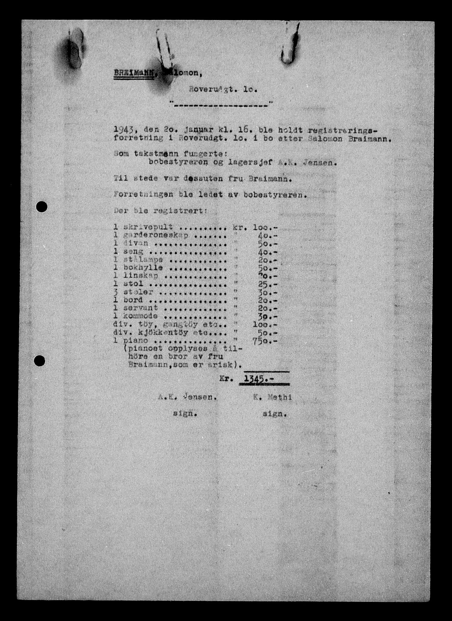 Justisdepartementet, Tilbakeføringskontoret for inndratte formuer, AV/RA-S-1564/H/Hc/Hcc/L0927: --, 1945-1947, p. 431