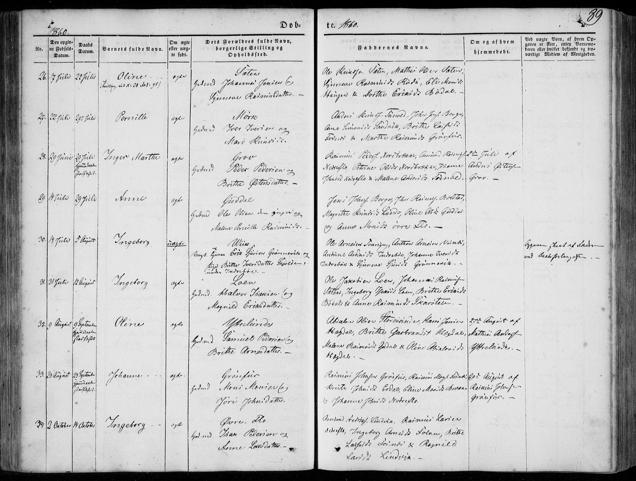 Stryn Sokneprestembete, AV/SAB-A-82501: Parish register (official) no. A 2, 1844-1861, p. 89