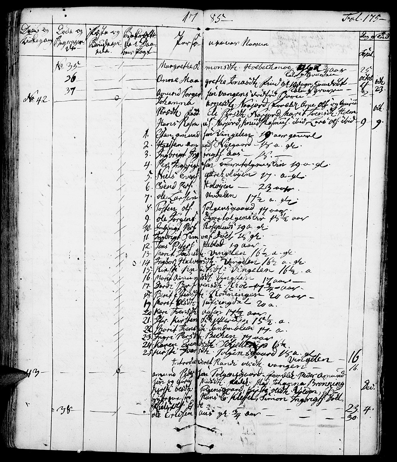 Tolga prestekontor, SAH/PREST-062/K/L0002: Parish register (official) no. 2, 1768-1786, p. 175