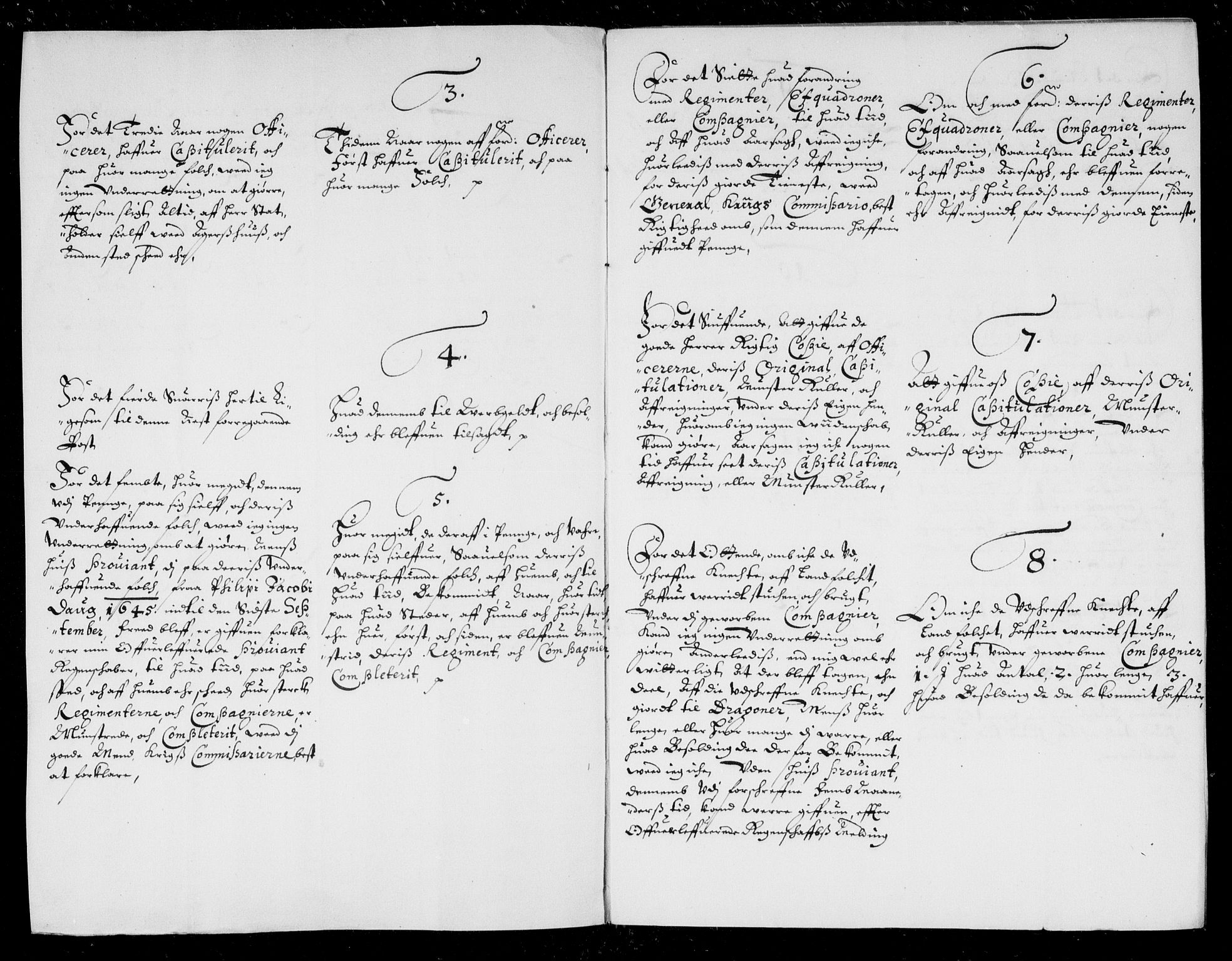 Danske Kanselli, Skapsaker, AV/RA-EA-4061/F/L0009: Skap 8, pakke 150B, litra A-AA, 1644-1651, p. 374