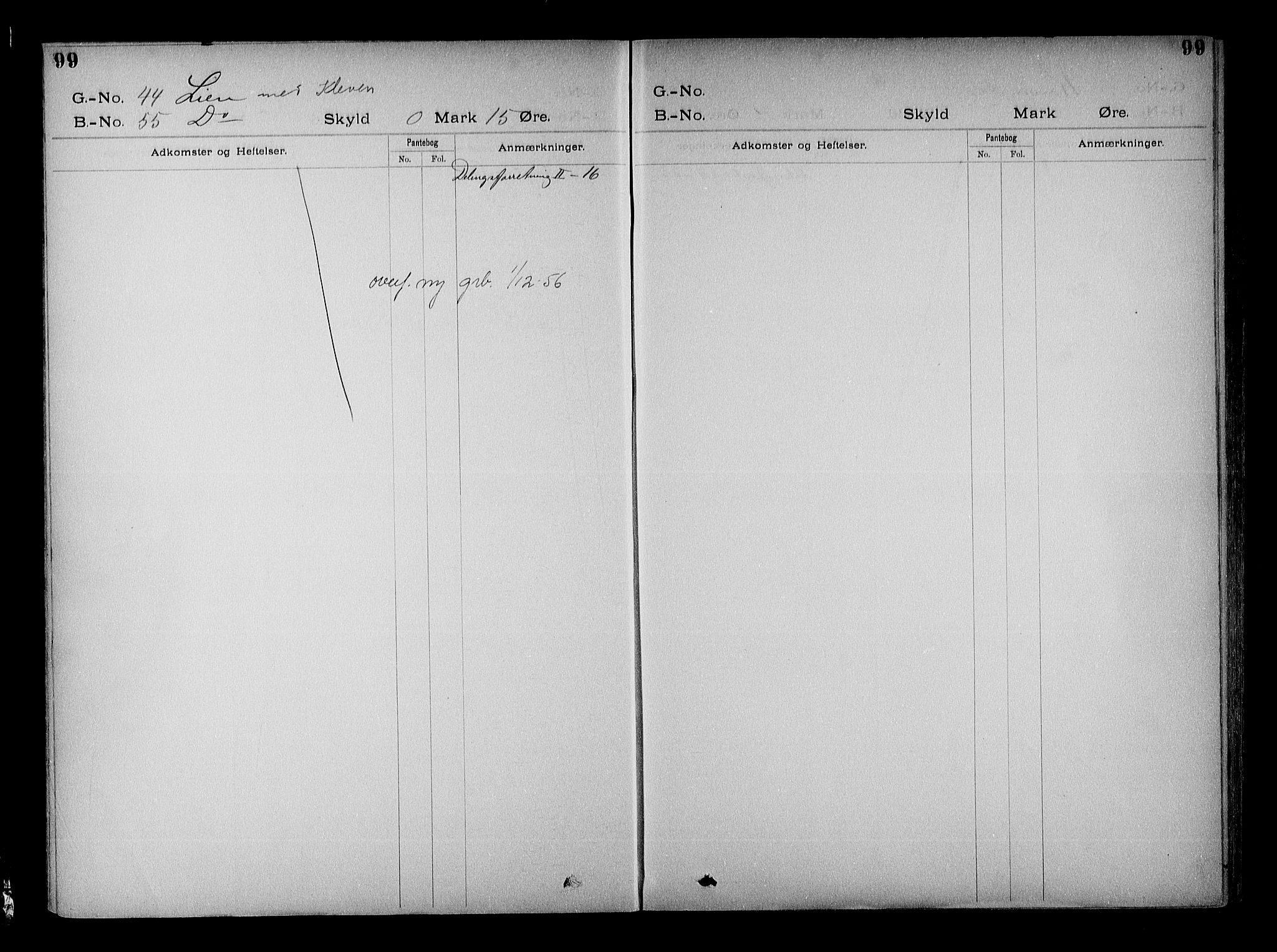 Vestre Nedenes/Sand sorenskriveri, SAK/1221-0010/G/Ga/L0022: Mortgage register no. 15, 1899-1957, p. 99