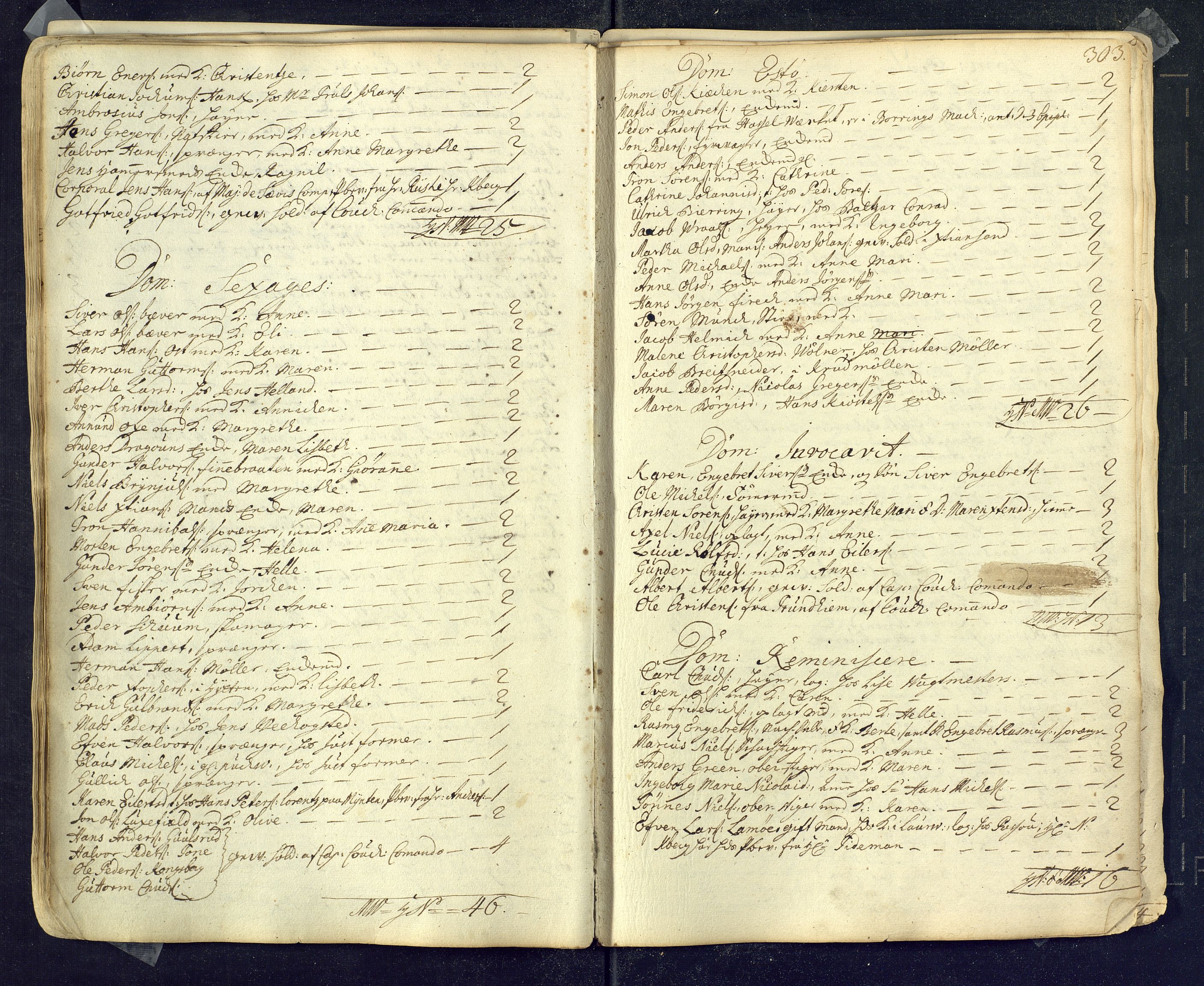 Kongsberg kirkebøker, AV/SAKO-A-22/M/Ma/L0001: Communicants register no. 1, 1731-1739, p. 303