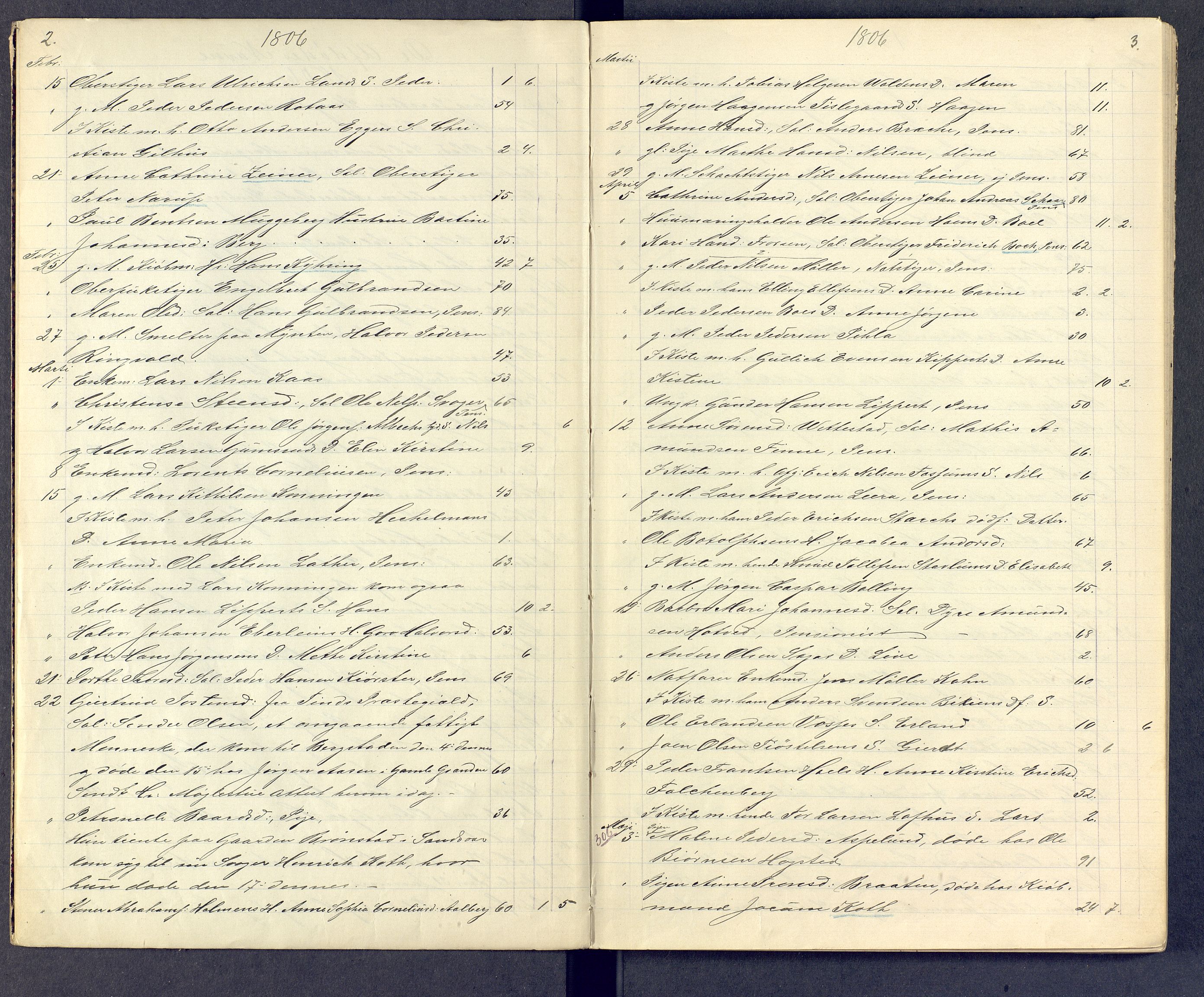 Kongsberg kirkebøker, AV/SAKO-A-22/G/Ga/L0000e: Parish register (copy) no. 0e, 1795-1816, p. 2-3