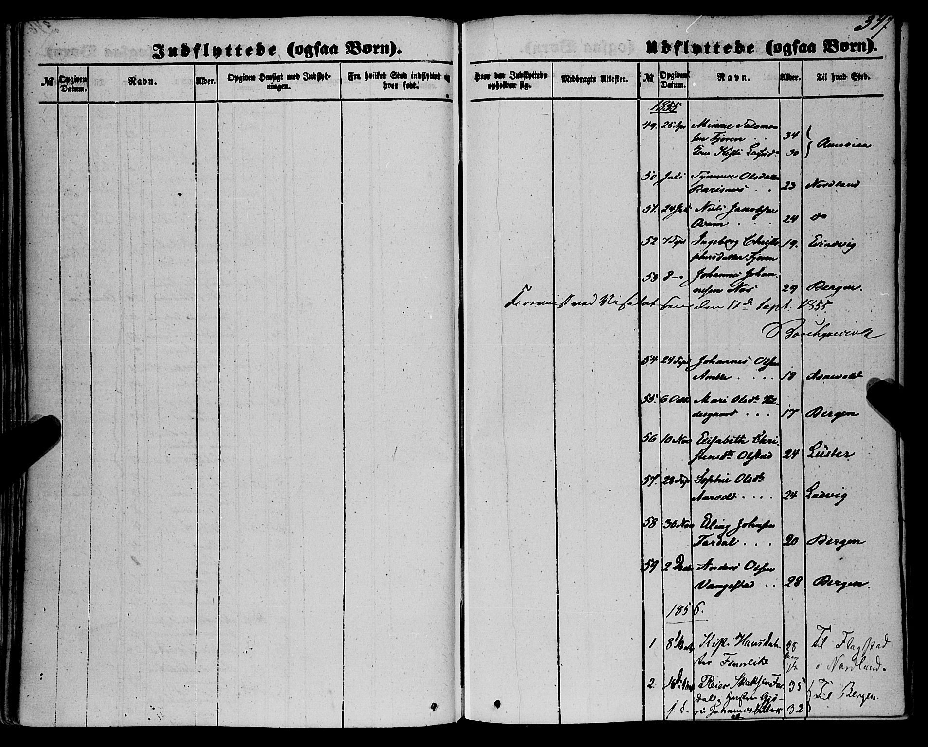 Sogndal sokneprestembete, AV/SAB-A-81301/H/Haa/Haaa/L0012II: Parish register (official) no. A 12II, 1847-1877, p. 347