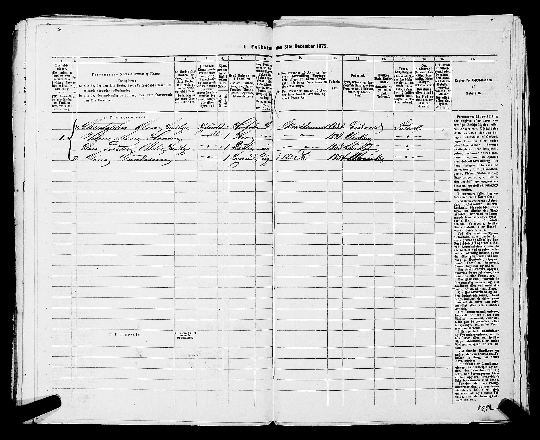 RA, 1875 census for 0301 Kristiania, 1875, p. 3535