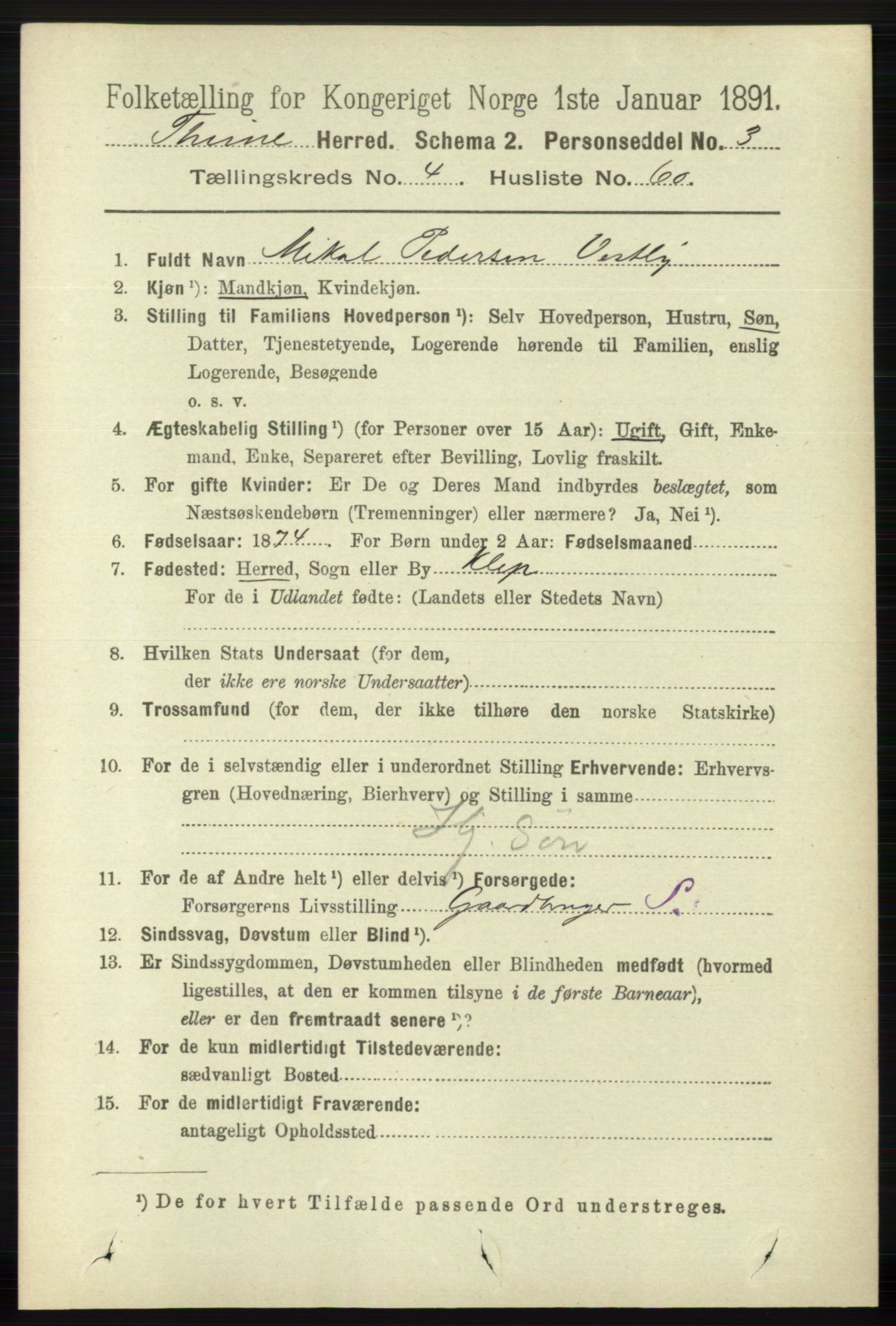 RA, 1891 census for 1121 Time, 1891, p. 1740